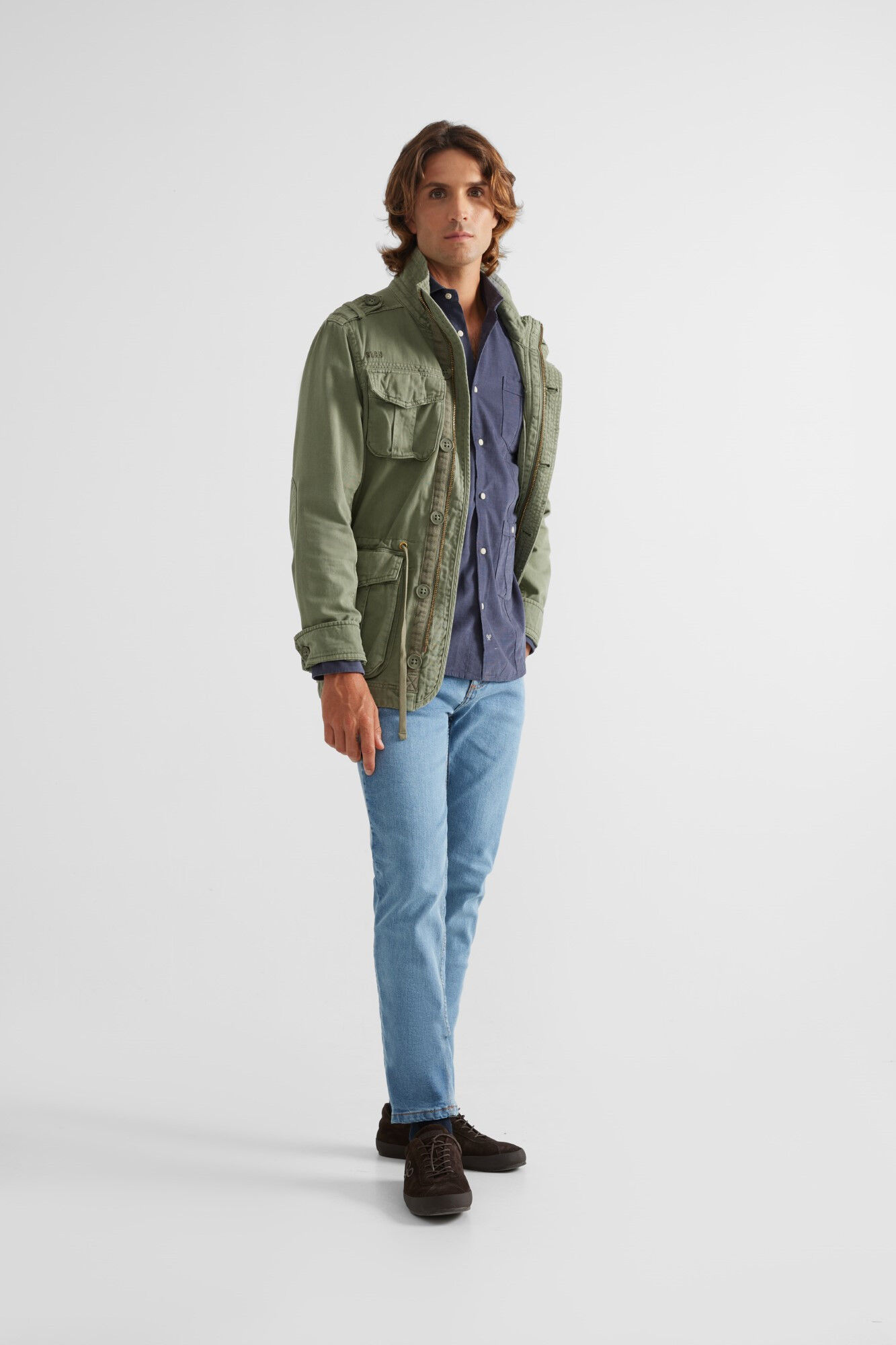 Silbon Green military jacket Green