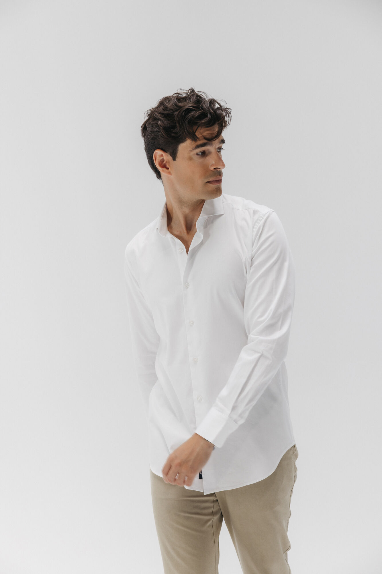 elPulpo Camisa social de popelina el&aacute;stica