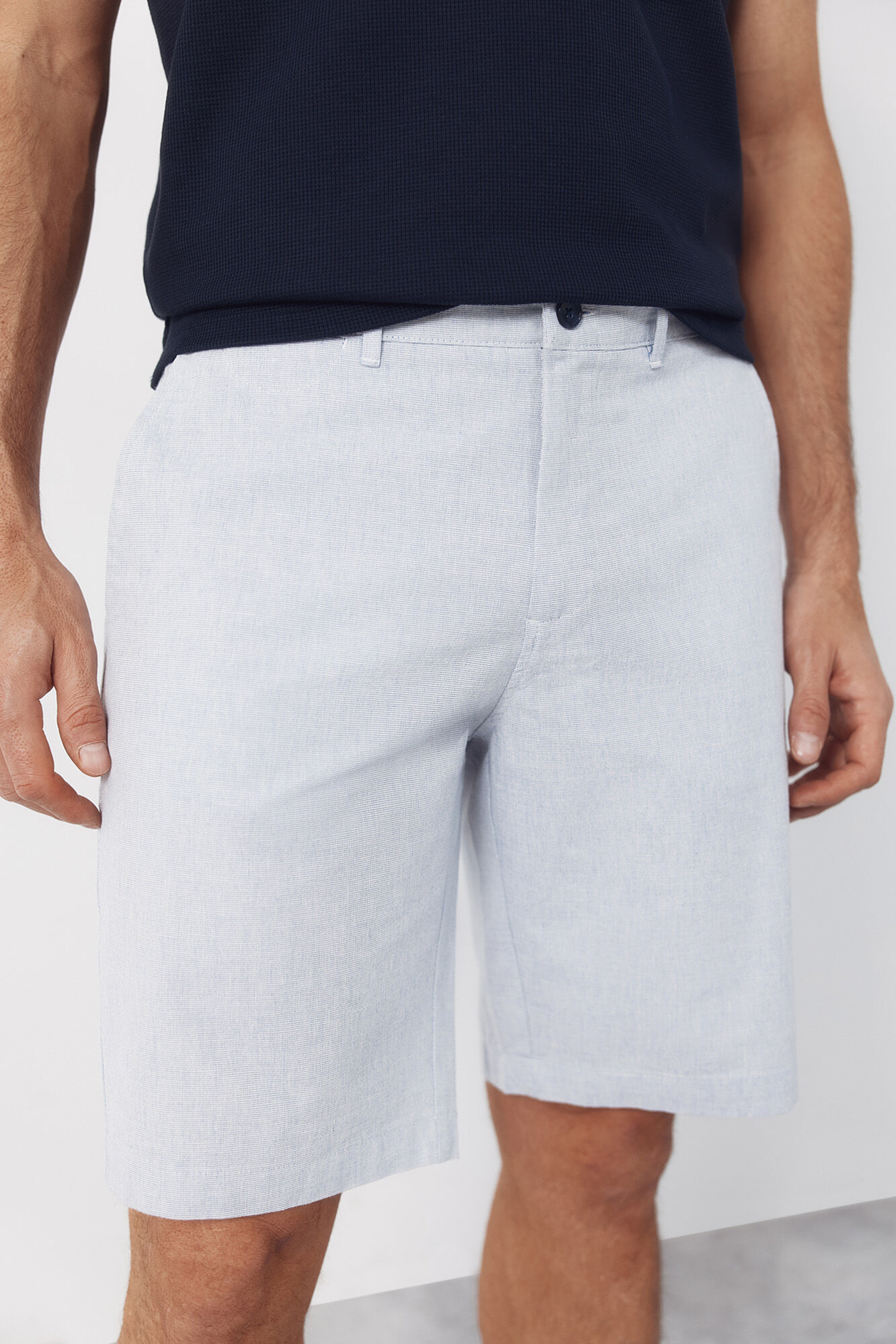 Cortefiel Bermuda oxford tecido