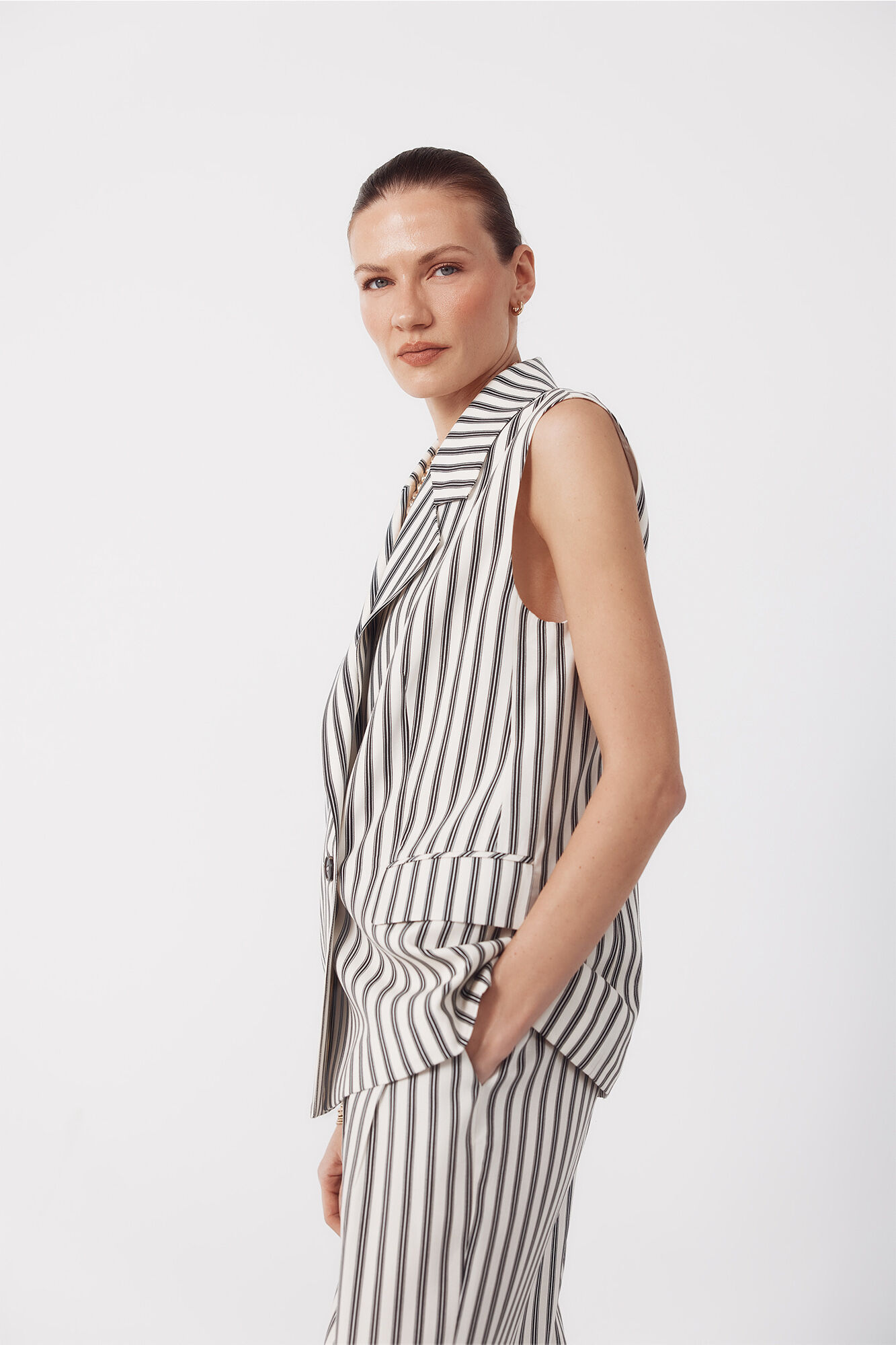 Cortefiel Striped striped Printed white