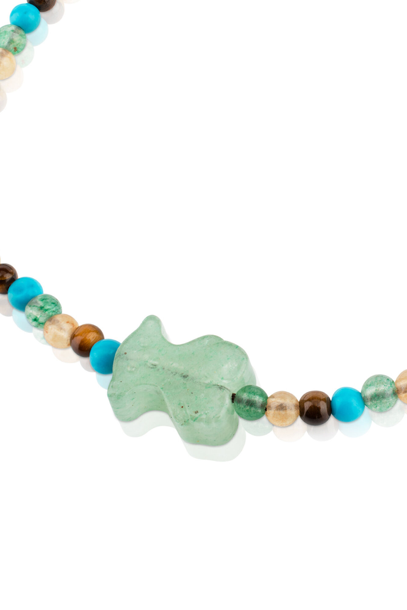 Tous Tibetan bear motif gemstone bracelet Multicolour