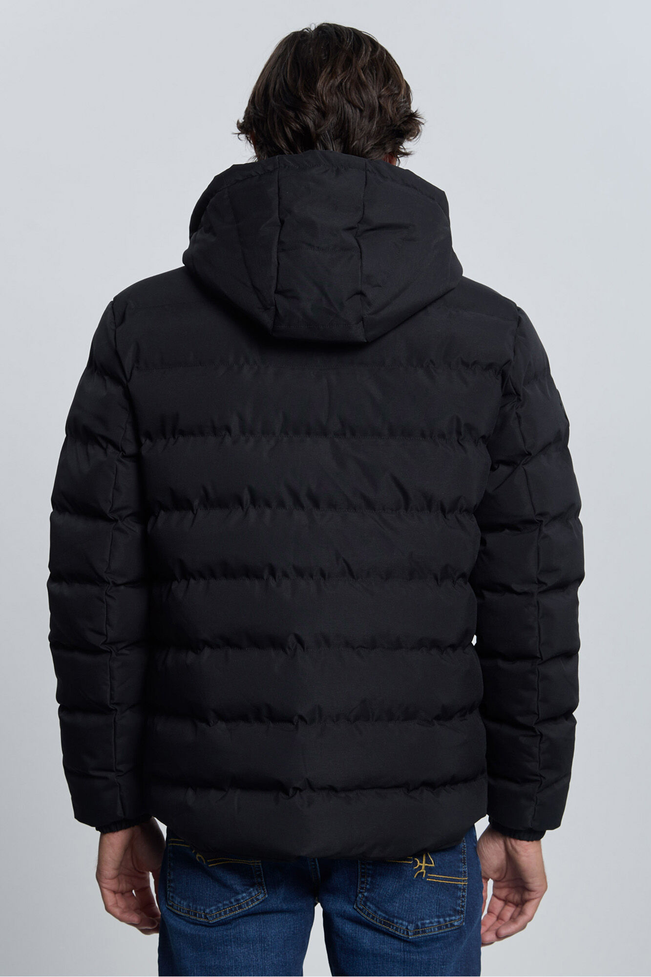 Valecuatro Casaco acolchoada preta com relevo Preto