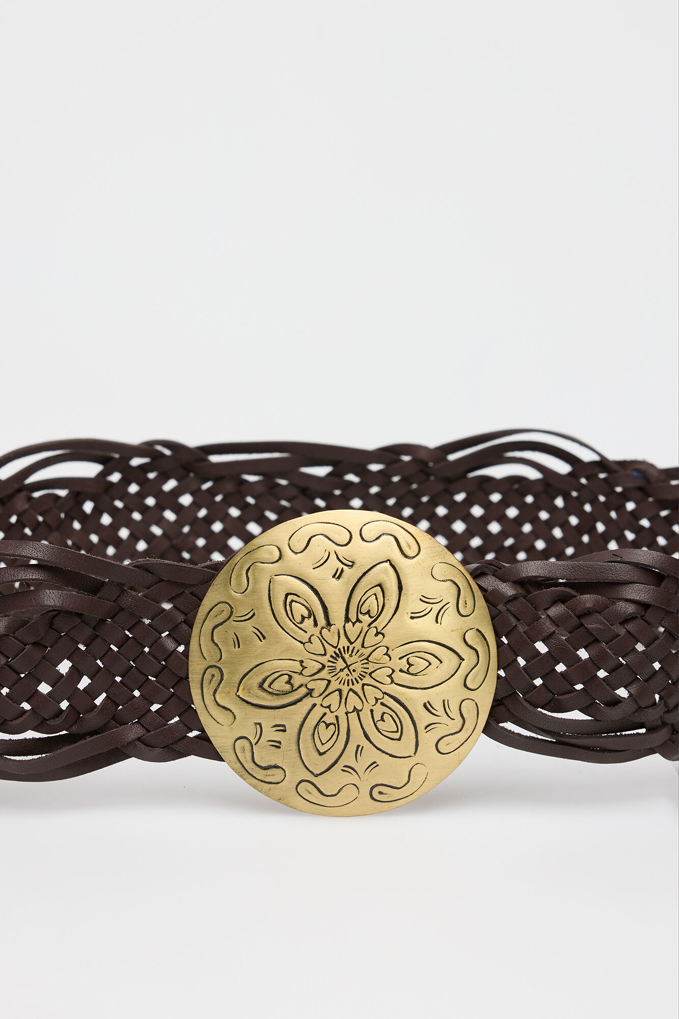 Slowlove Woven belt Dark brown