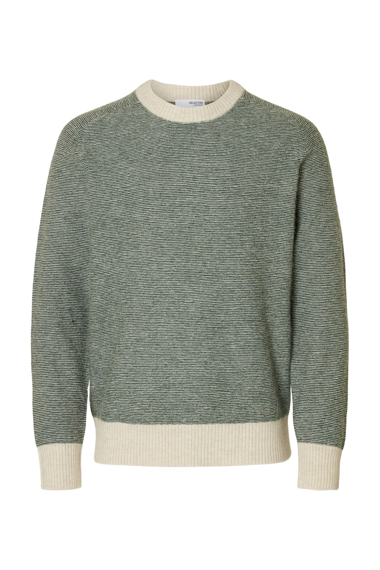 Selected Camisola de l&atilde; e alpaca  Cinzento