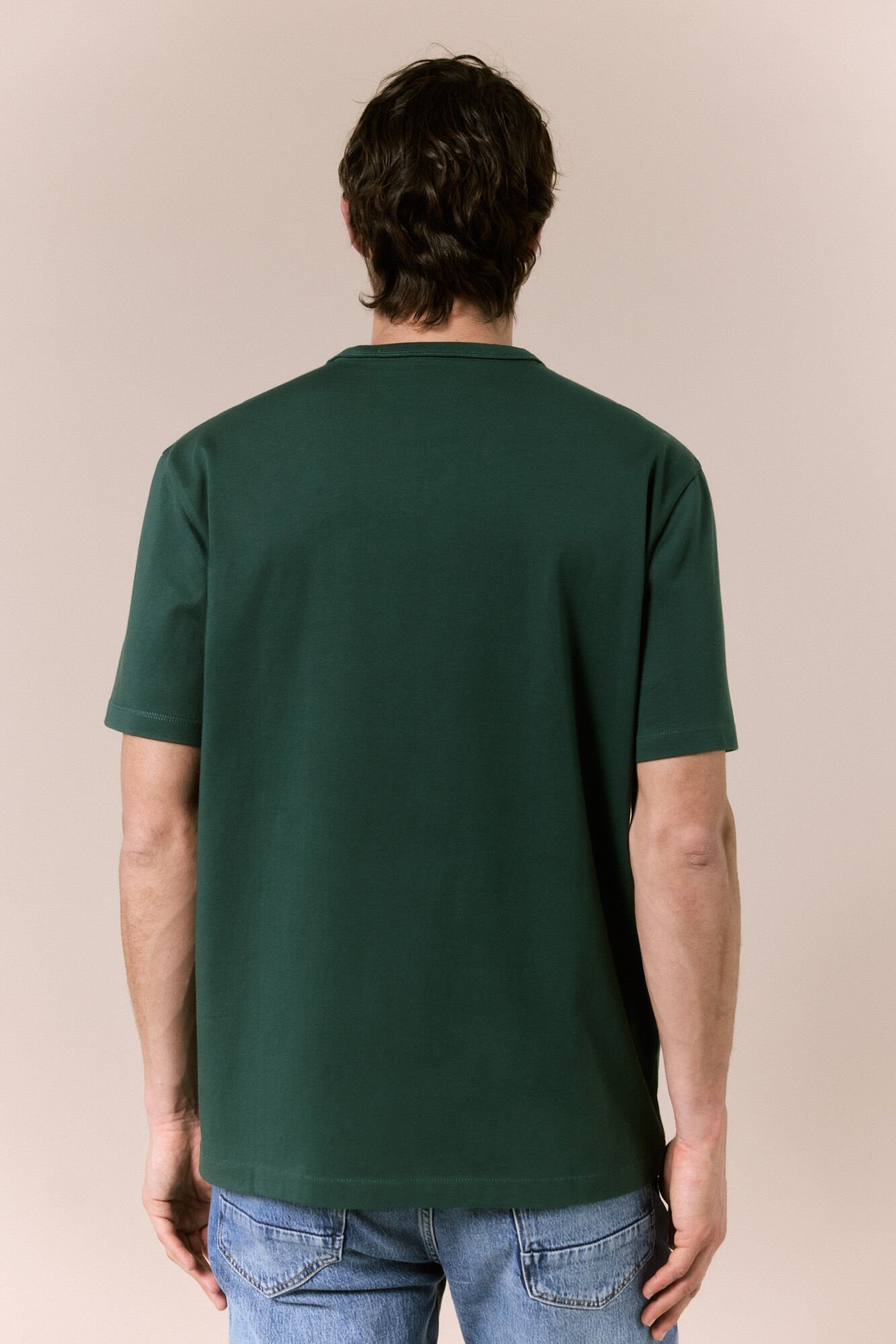 OOTO Washed T-shirt with logo Green