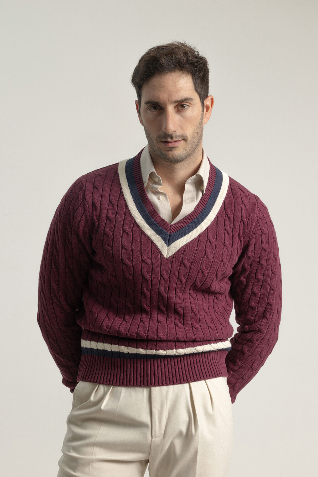 PuroEGO Camisa de cr&iacute;quete de algod&atilde;o