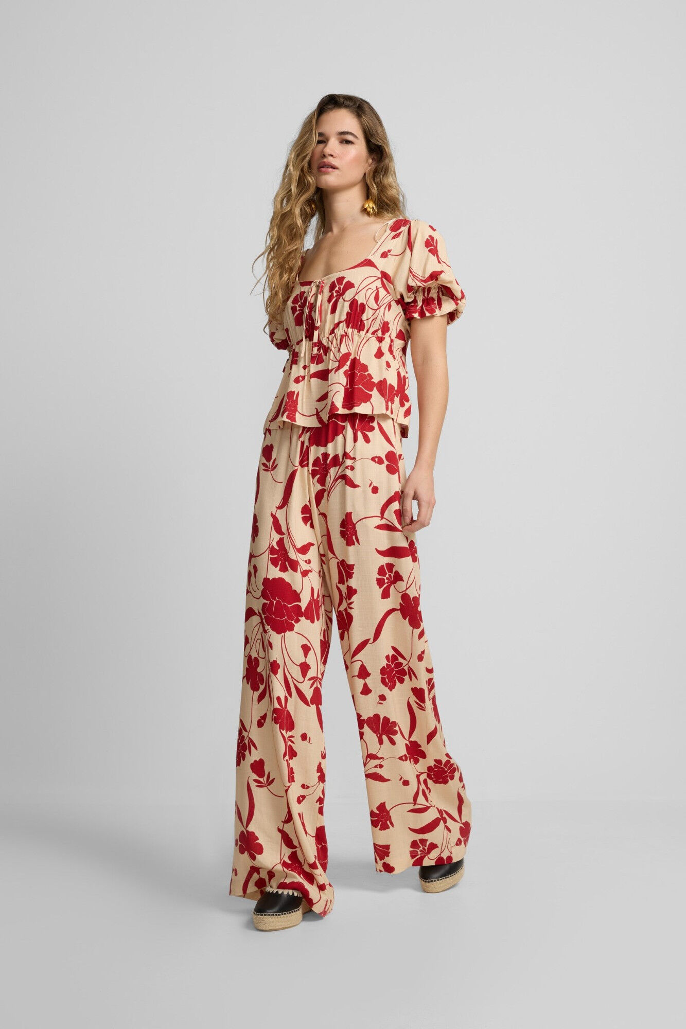 Silbon Blusa franzida  Vermelho