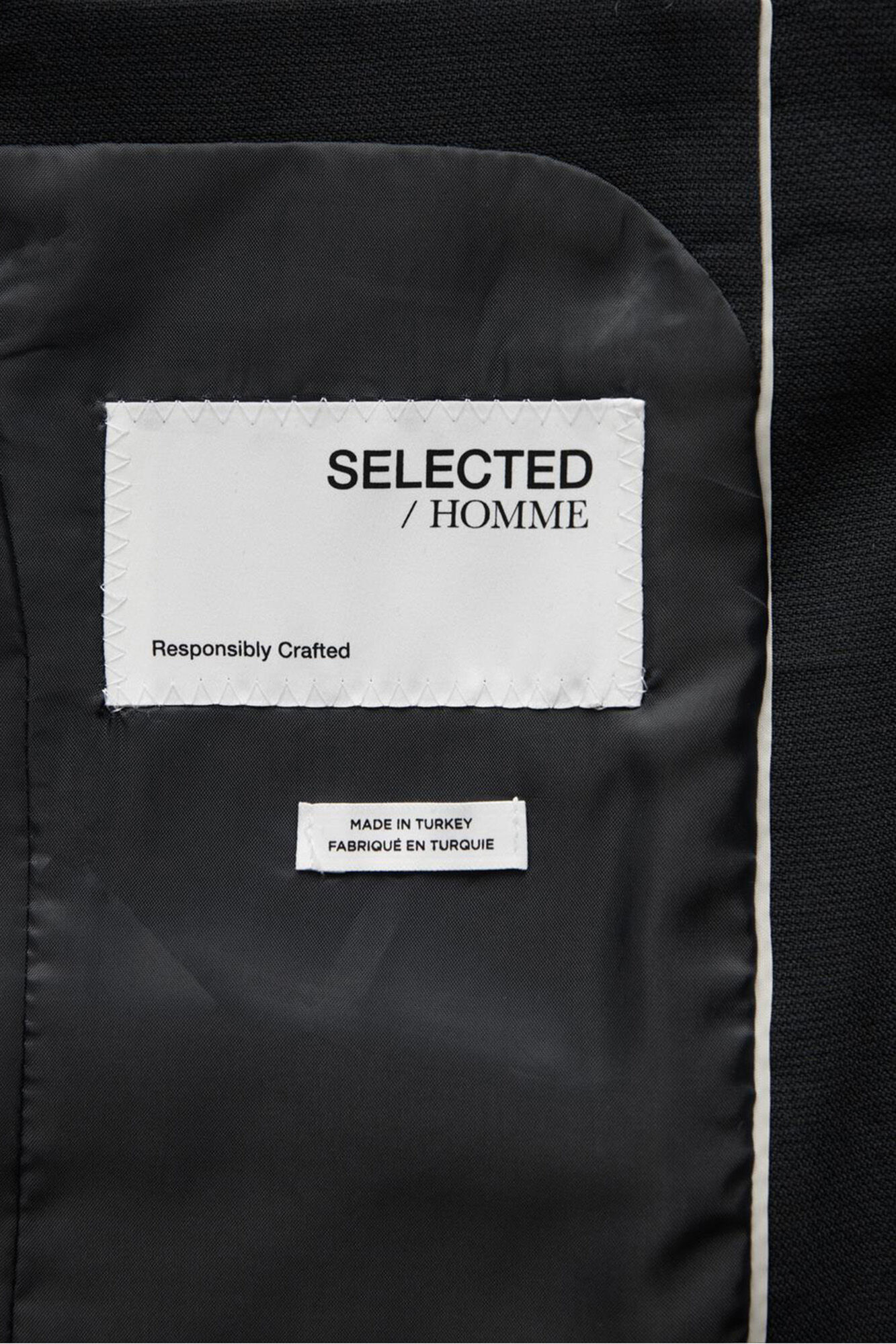 Selected Terno slim fit de duas pe&ccedil;as em l&atilde; fria Azul