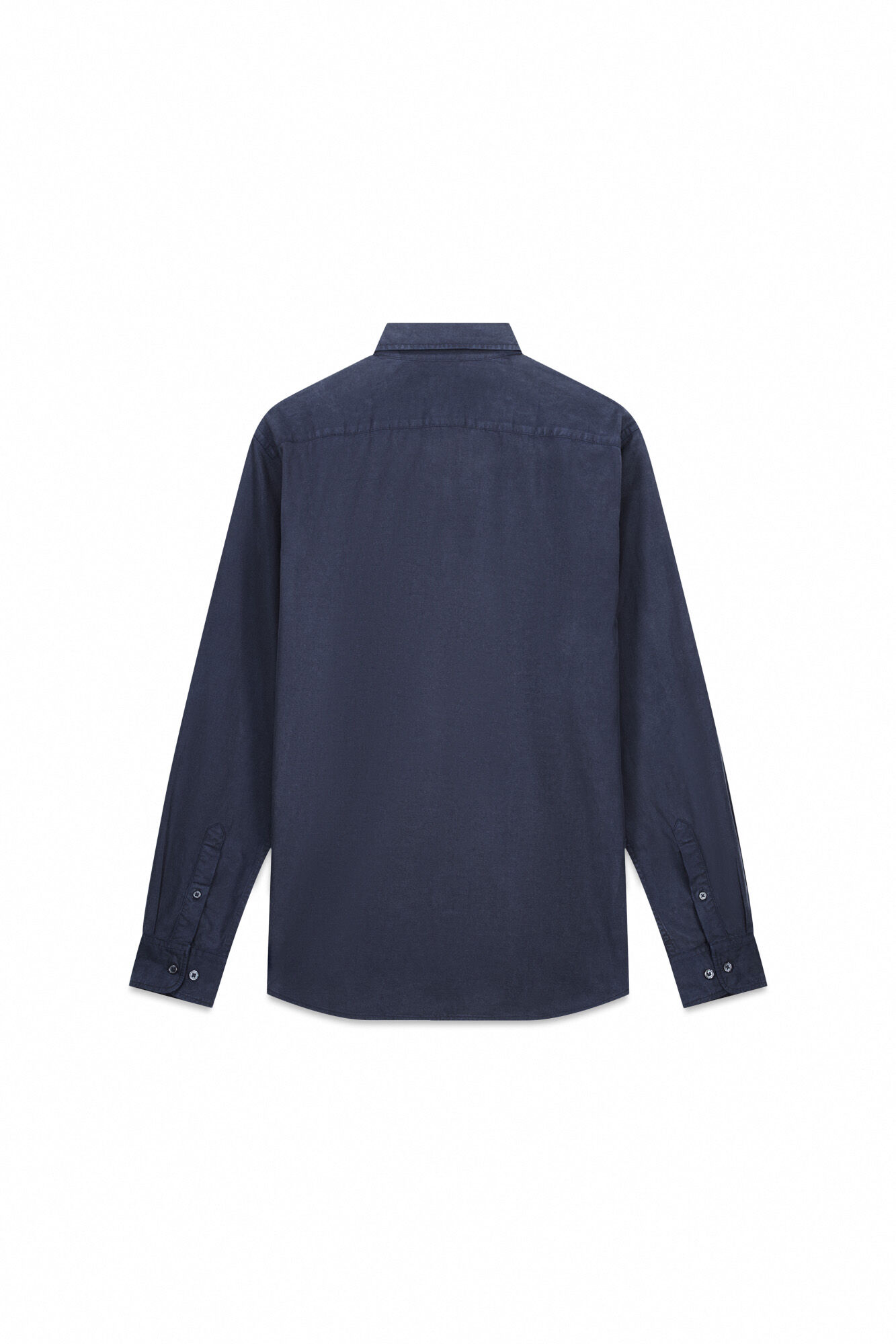 OOTO Plain twill tencel cotton shirt Navy