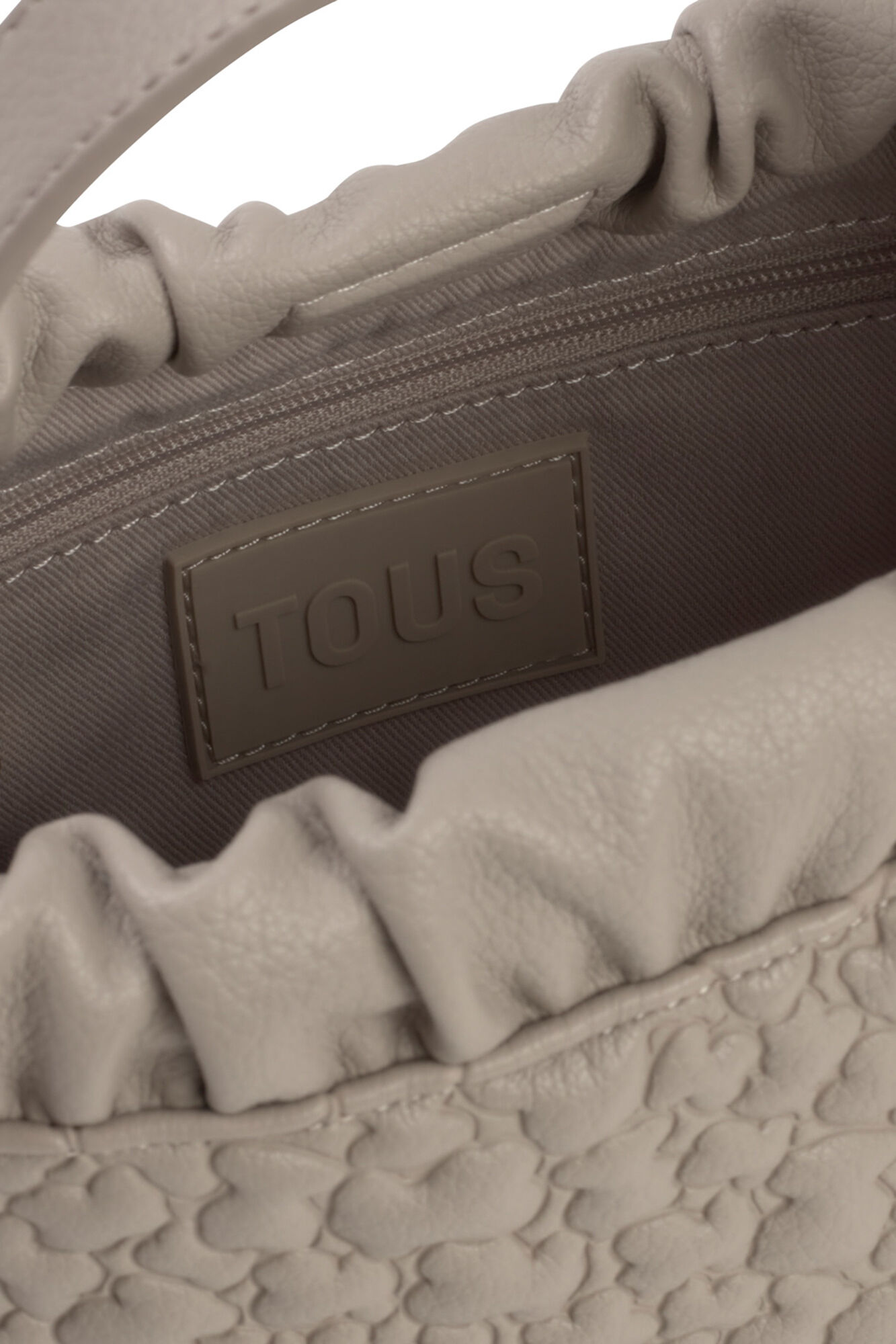 Tous TOUS Puffy Bear small taupe purse Beige