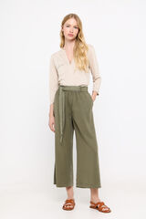 Cortefiel Fluid palazzo trousers Kaki