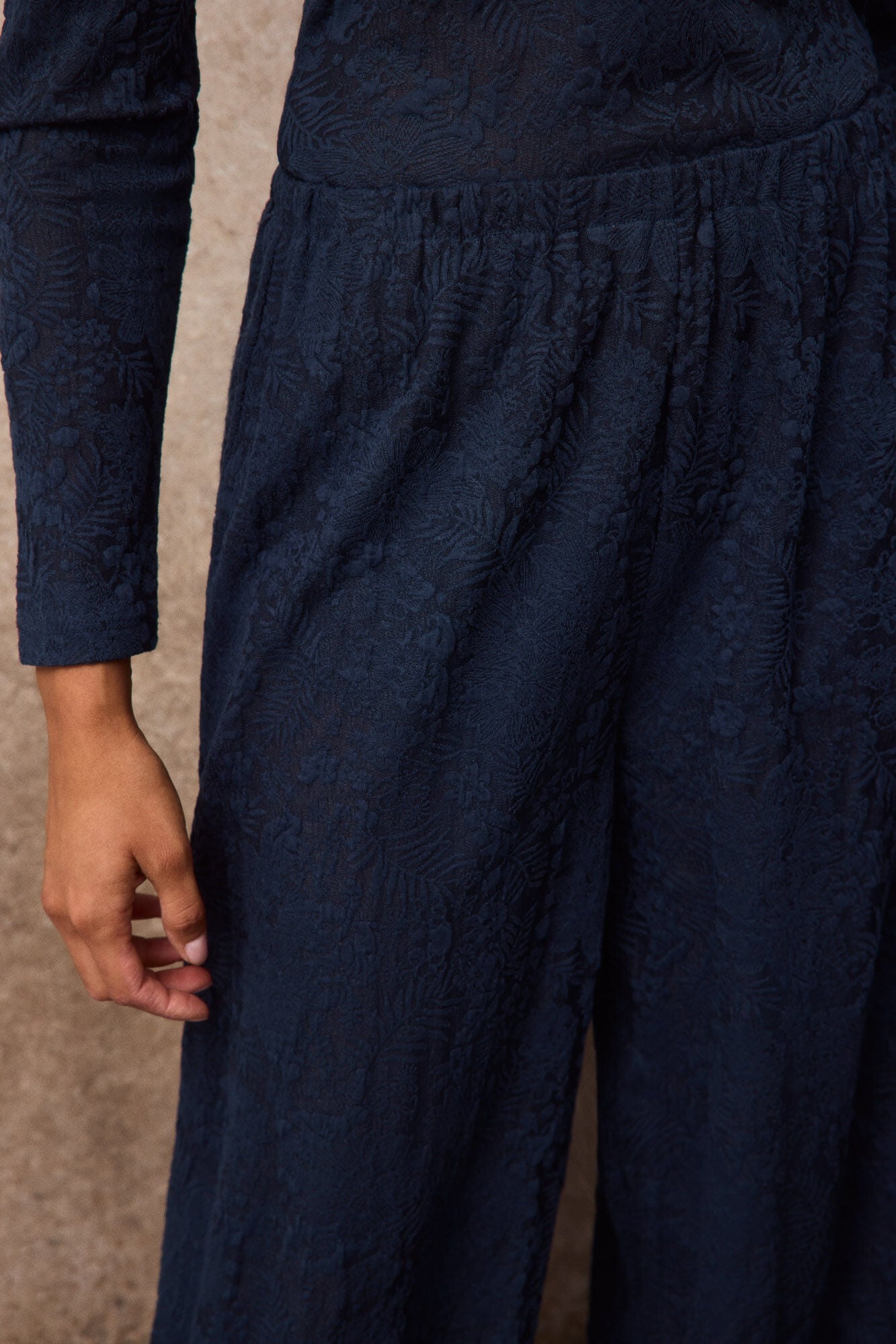 Slowlove Cal&ccedil;a folgada de malha Azul