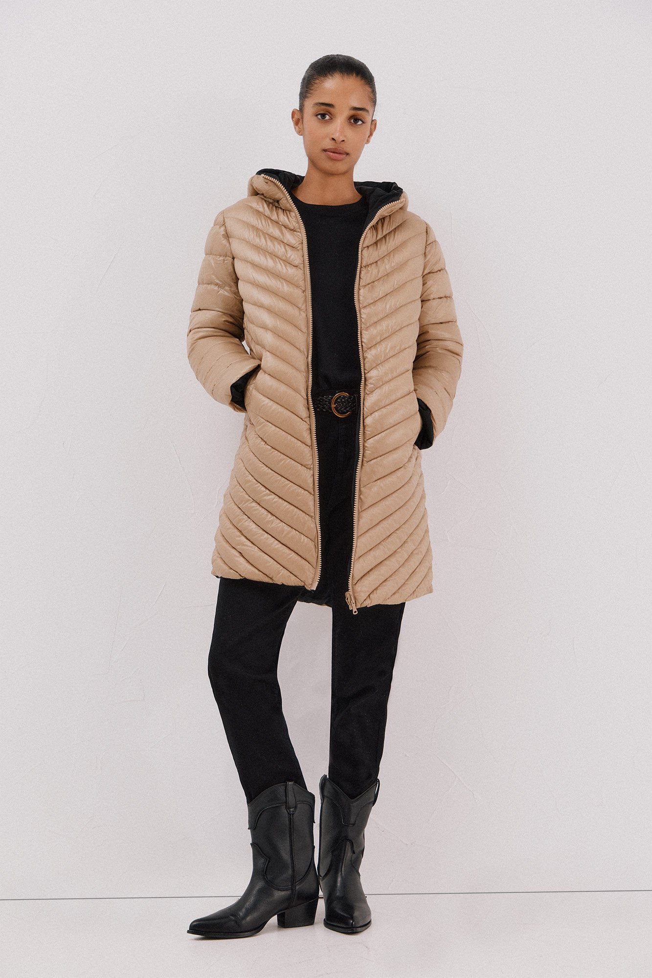 Cortefiel Reversible thermolite&reg; anorak Beige