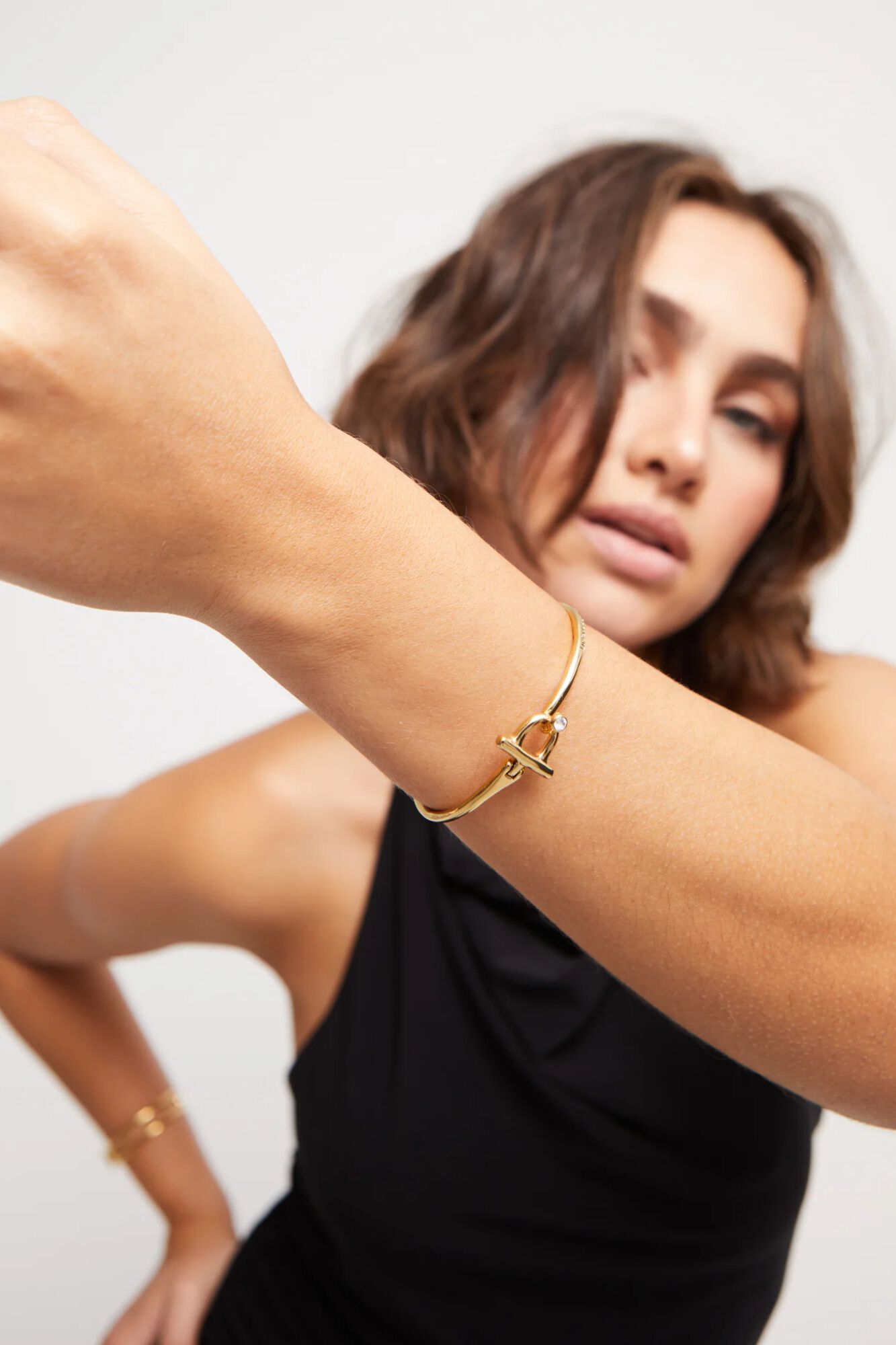 UNOde50 Pulsera topacio y ba&ntilde;o de oro