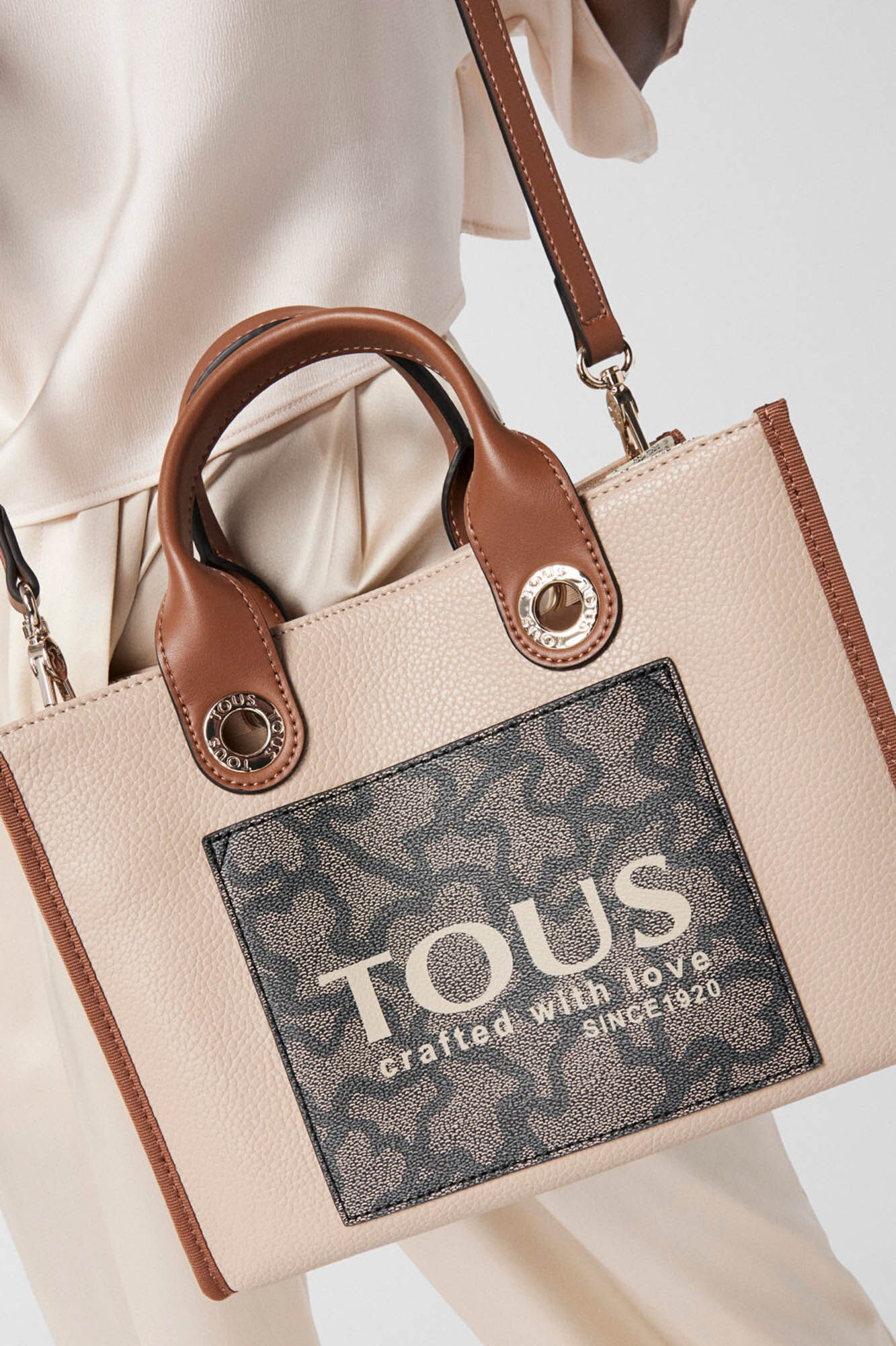 Tous Amaya Kaos Icon medium beige shopper bag Beige