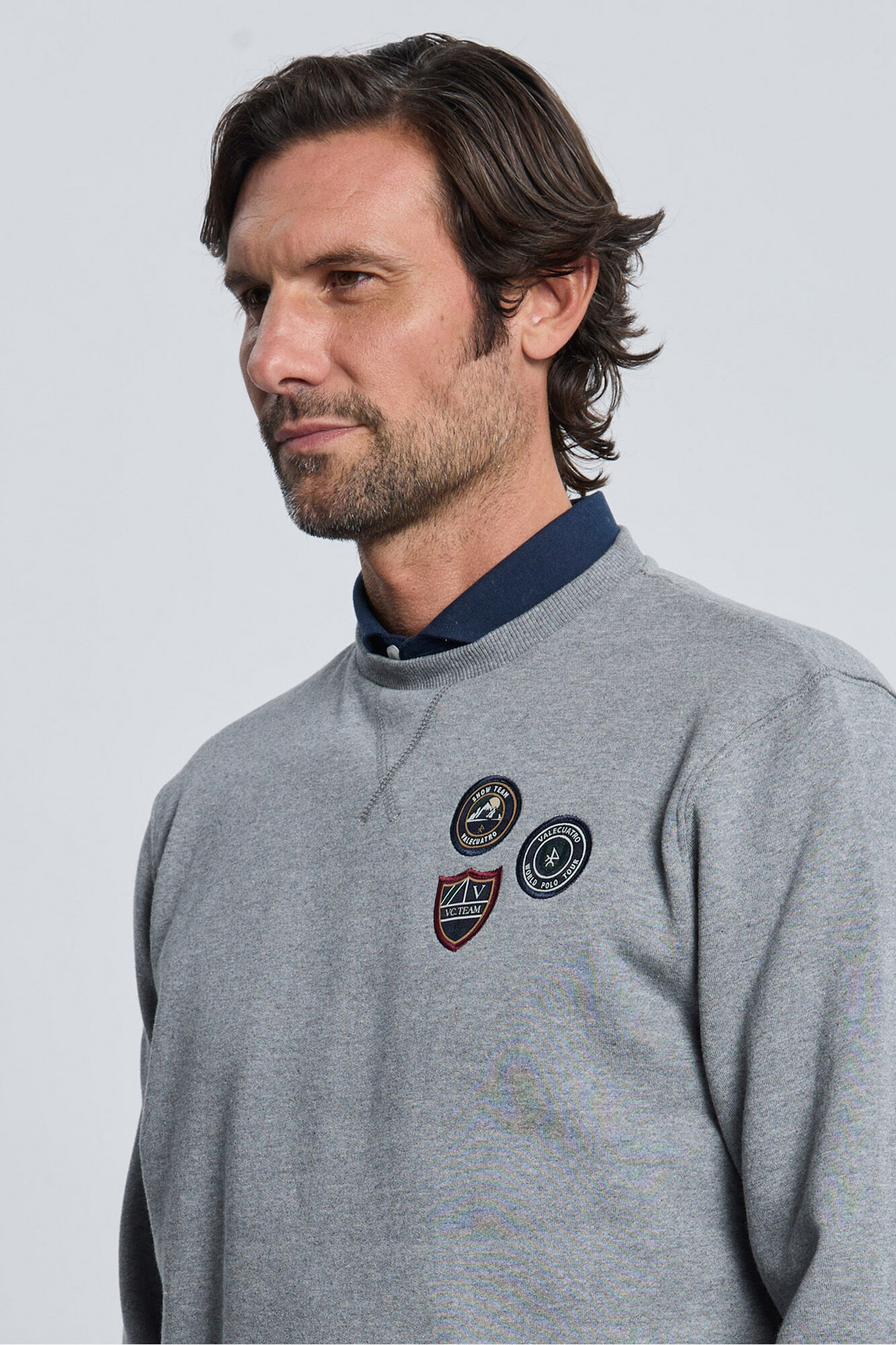 Valecuatro Moletom cinza 3- sweatshirt