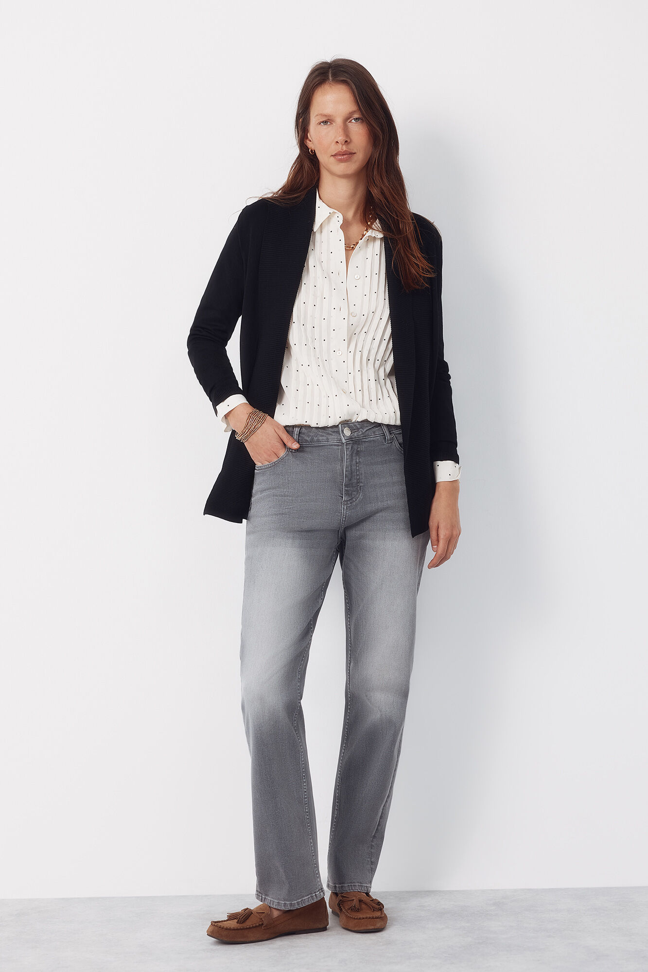 Cortefiel Cardigan with shawl neckline Black