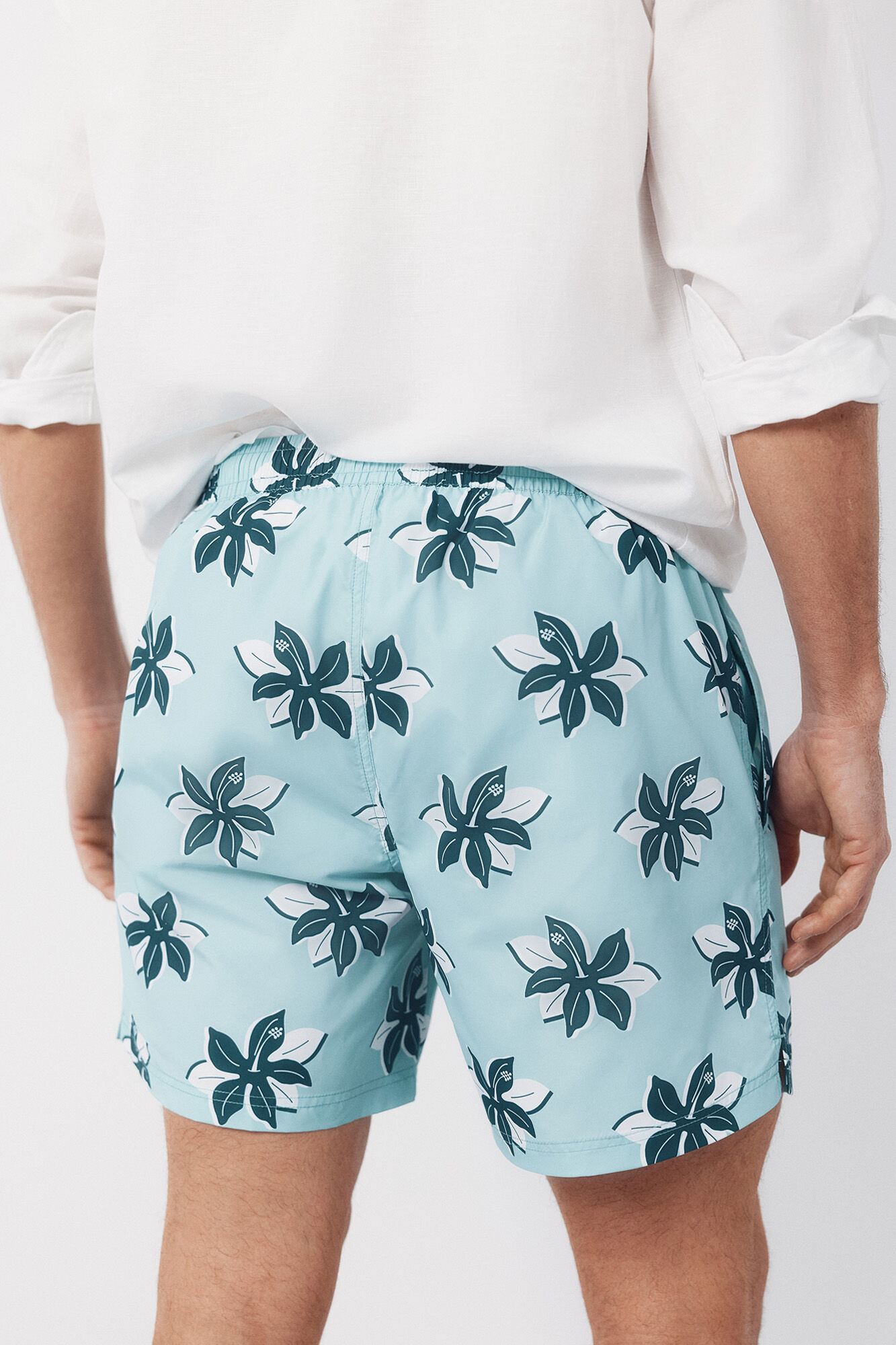 Cortefiel Floral print swimwear Blue