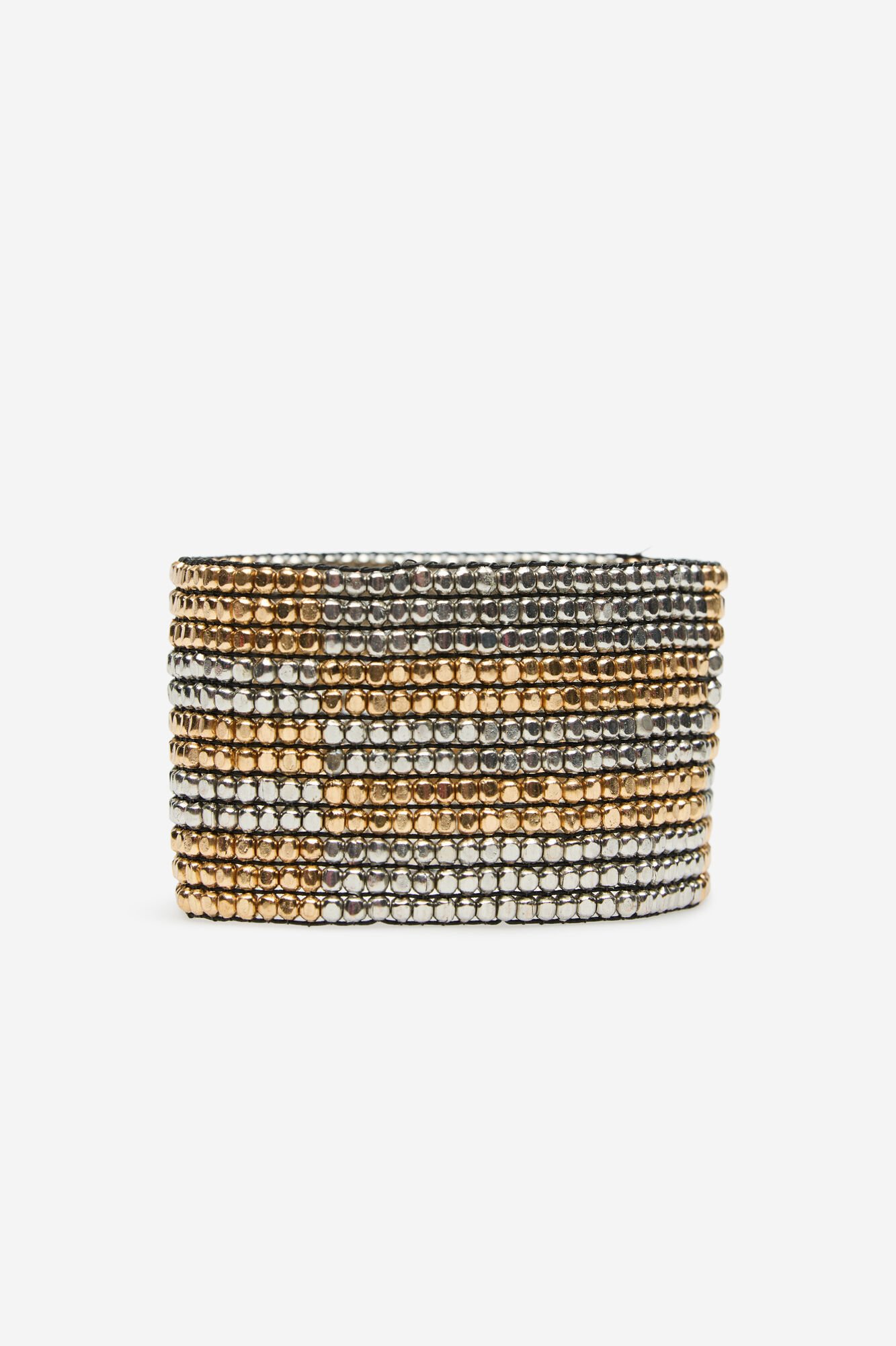 Cortefiel Two-tone beaded bracelet Gold