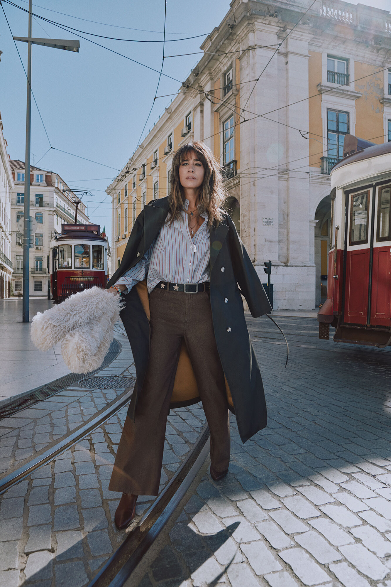 Slowlove Trench em camur&ccedil;a sint&eacute;tica