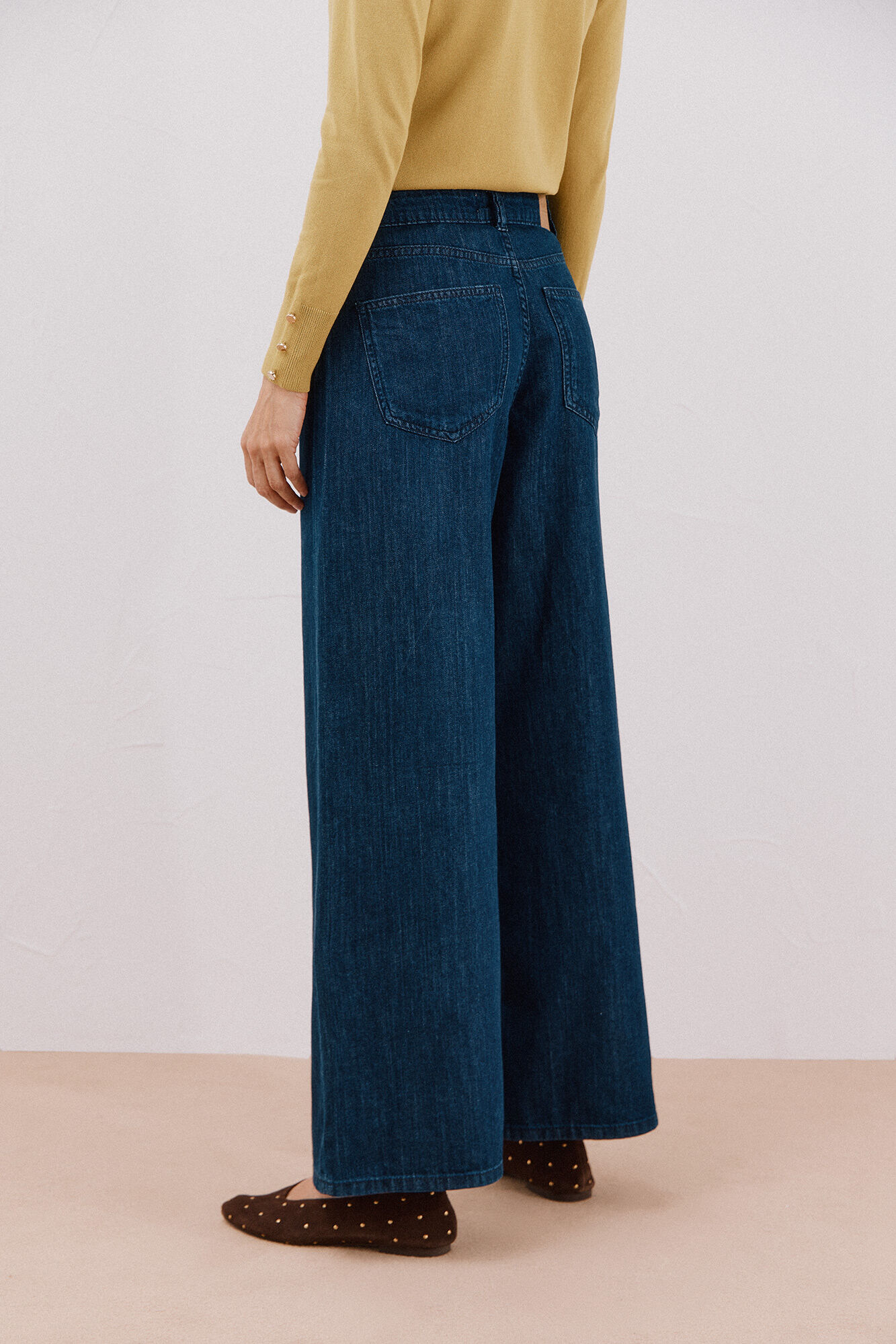 Cortefiel Long palazzo jeans  Blue