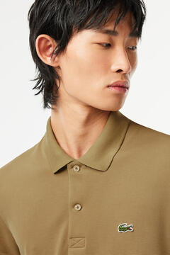 Cortefiel Regular Fit Polyester Cotton Polo Shirt Camel