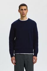Selected Camisola de l&atilde; RWS Relaxed Fit Azul