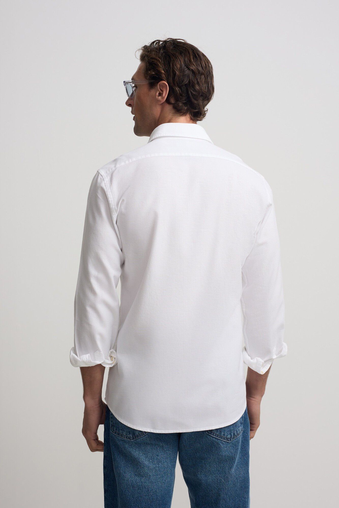 Silbon Sport structured logo shirt White