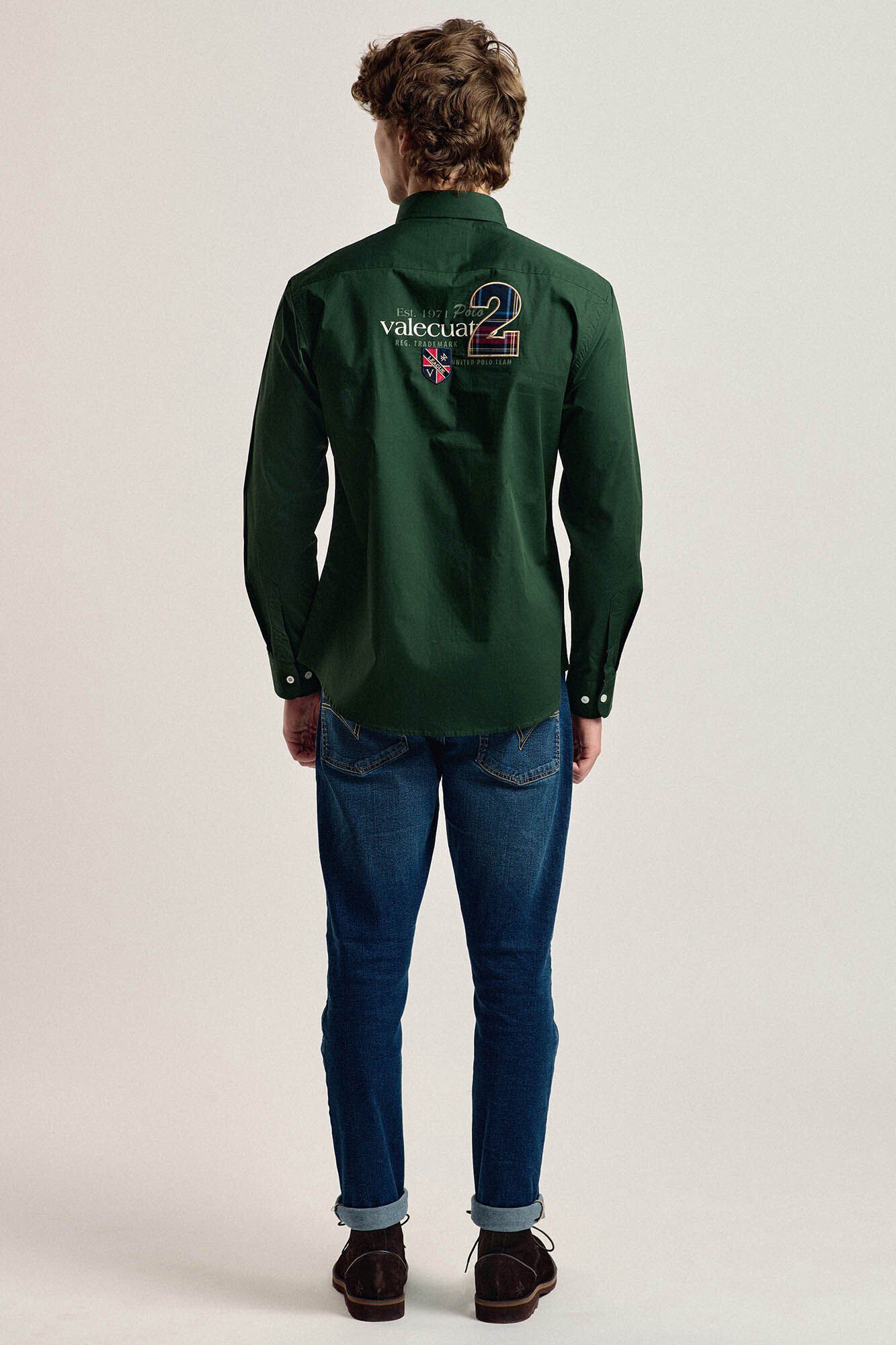 Valecuatro Camisa masculina verde Valecuatro modelo cavalo Verde