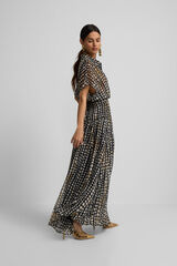 Silbon Falda larga lunares Negro