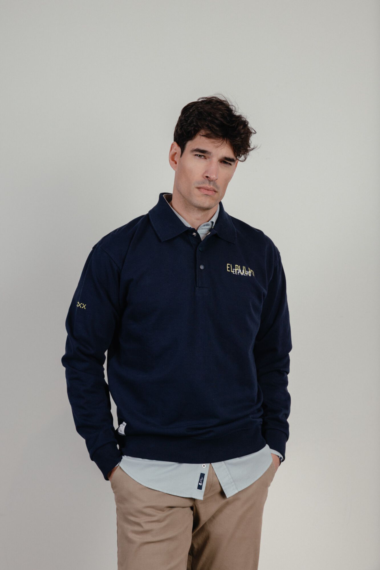 elPulpo Sudadera unisex con cuello rugby