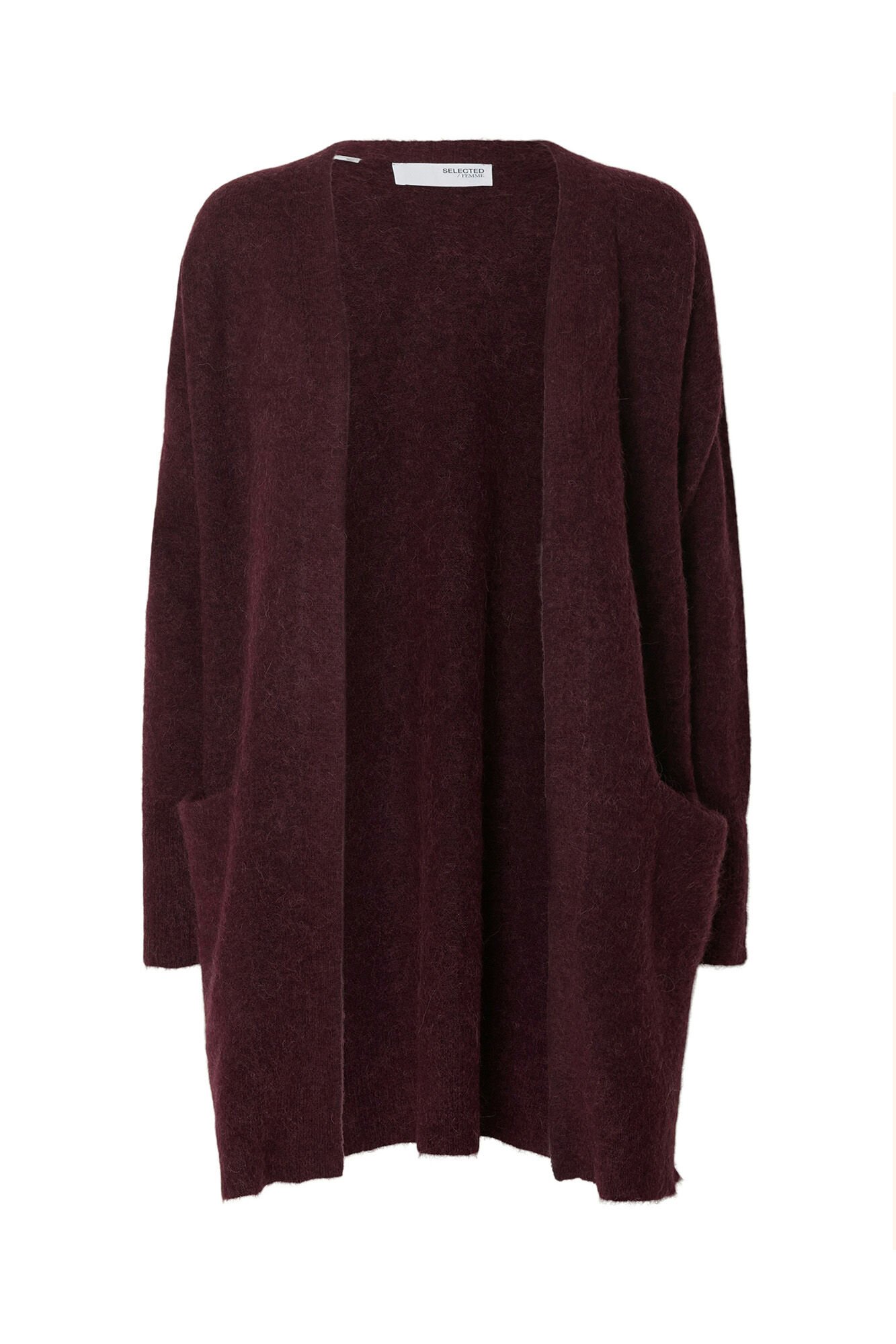 Selected Cardigan longo de alpaca Roxo