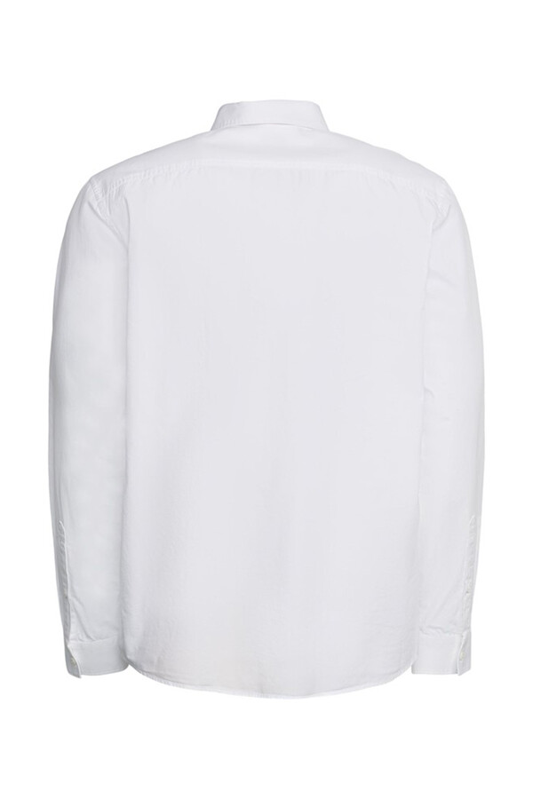 Cortefiel Camisa básica regular fit algodão Branco