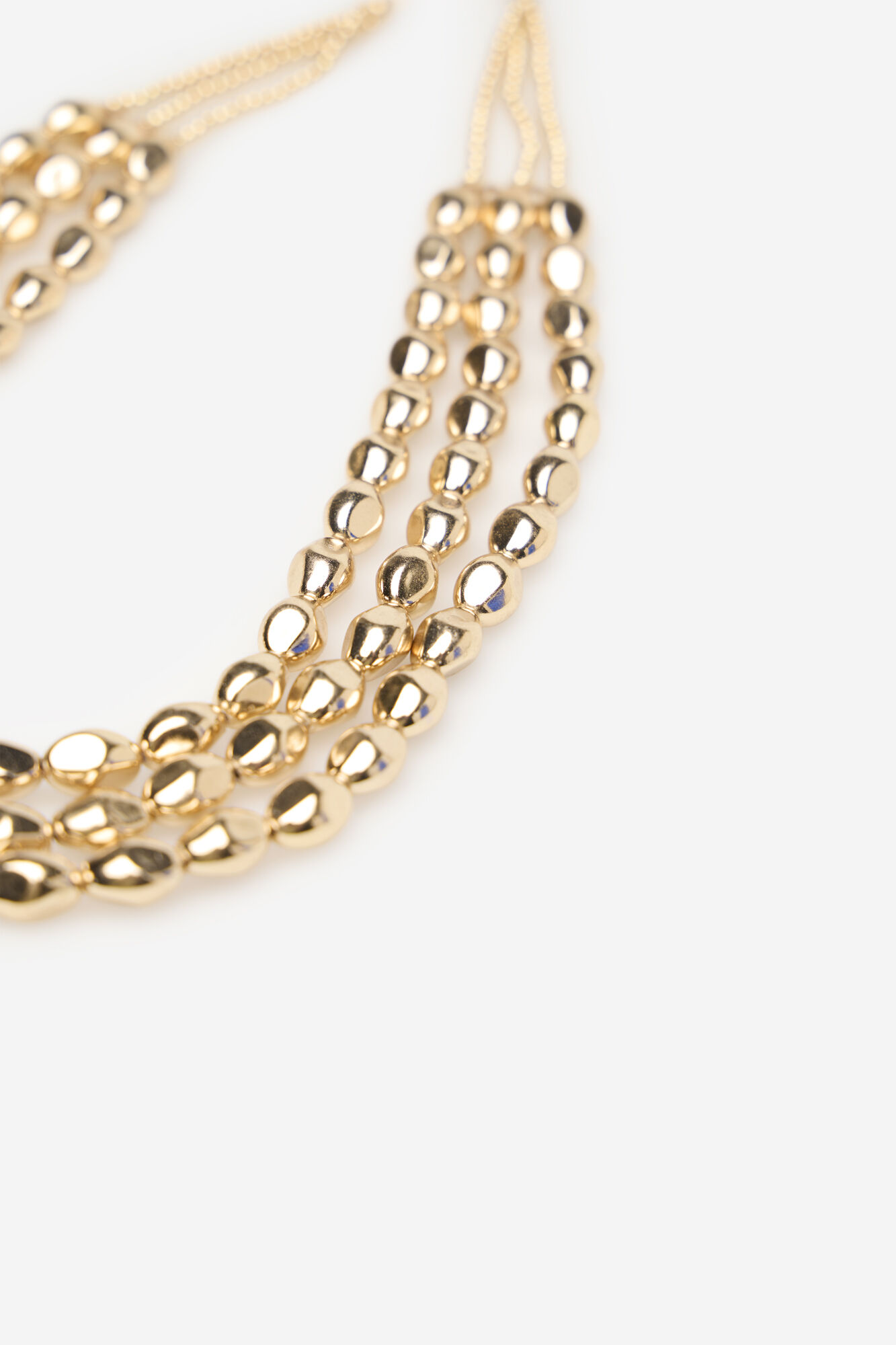 Cortefiel Collar abalorios dorado Amarillo