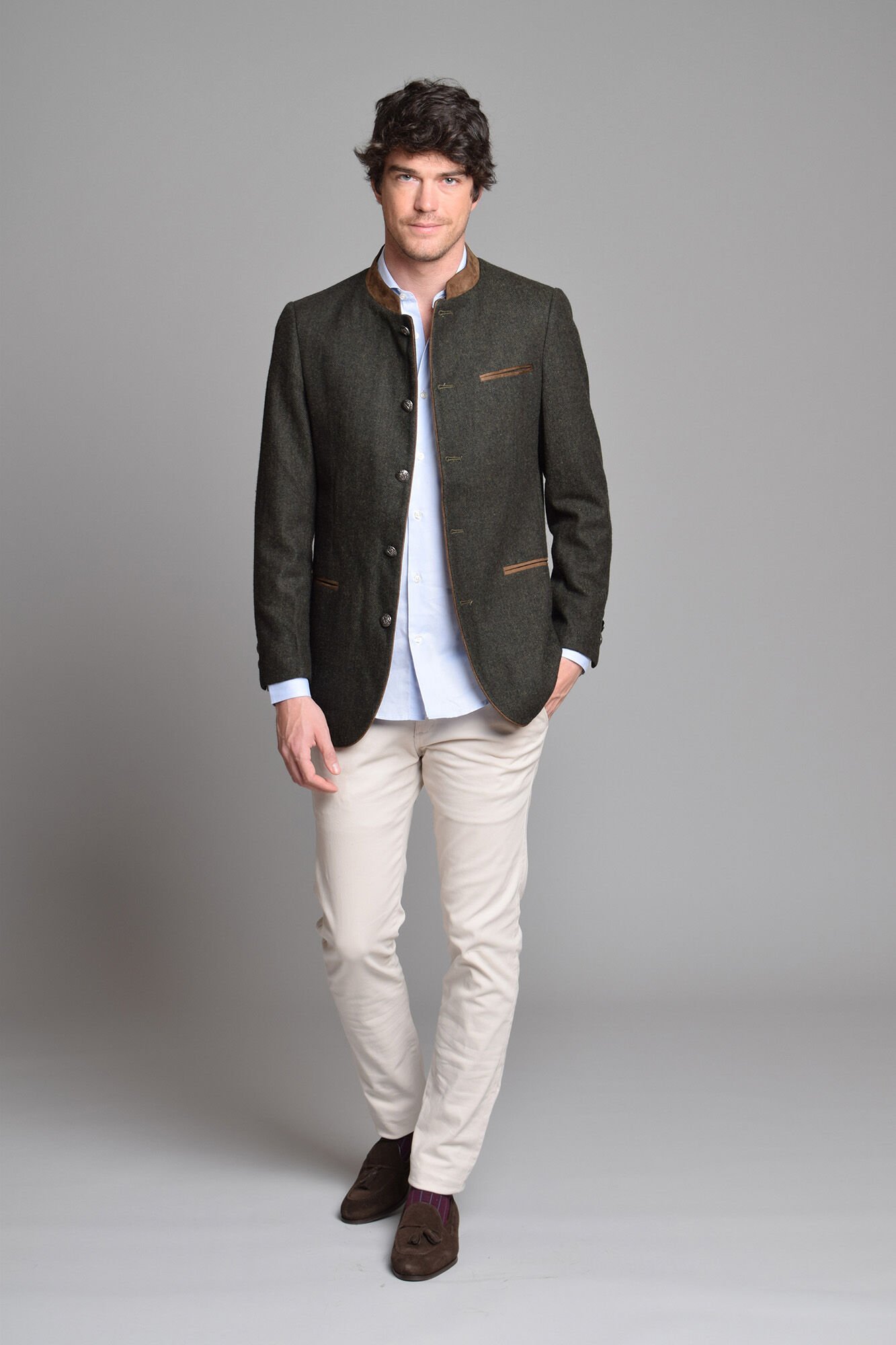 Cloking Jaqueta espinha de peixe austr&iacute;aca Verde