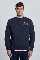 Valecuatro Sweatshirt azul marinho com 3 escudos Azul