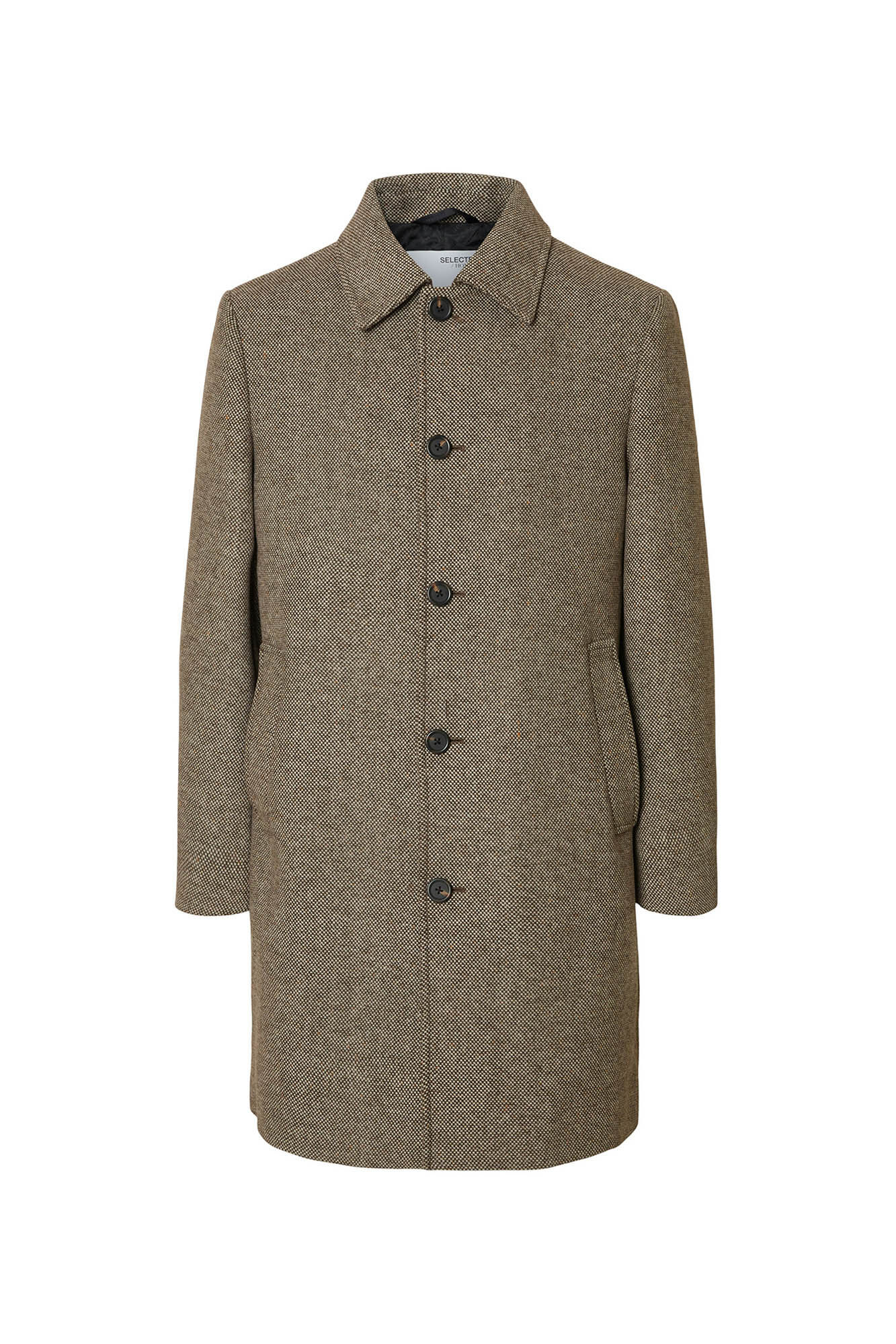 Selected Sobretudo longo de l&atilde; Castanho