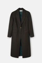 Silbon Sobretudo xadrez longo cl&aacute;ssico Verde