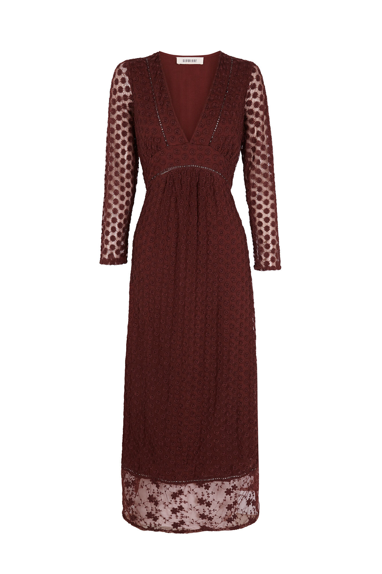 Slowlove Long tulle dress Brown