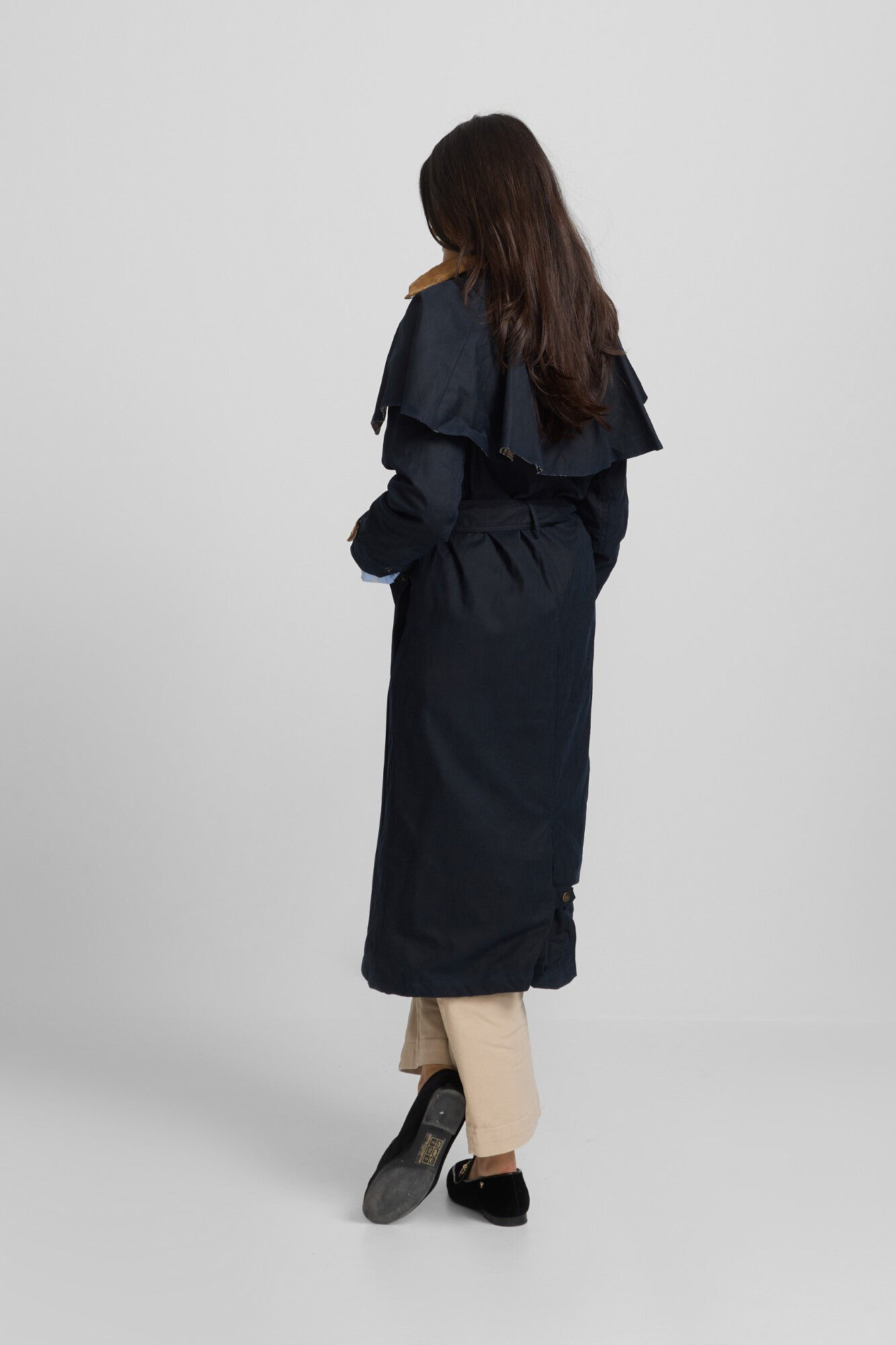 Silbon Parka longa encerada Azul