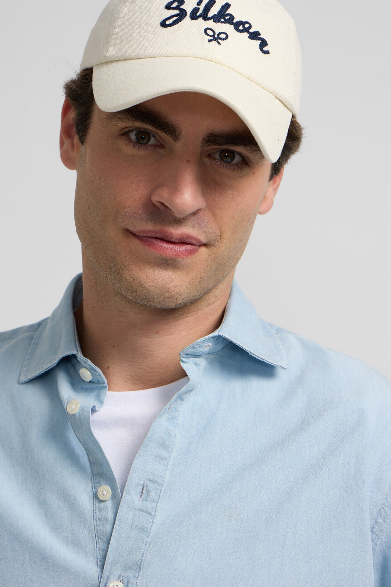 Silbon Sport denim t-shirt Blue