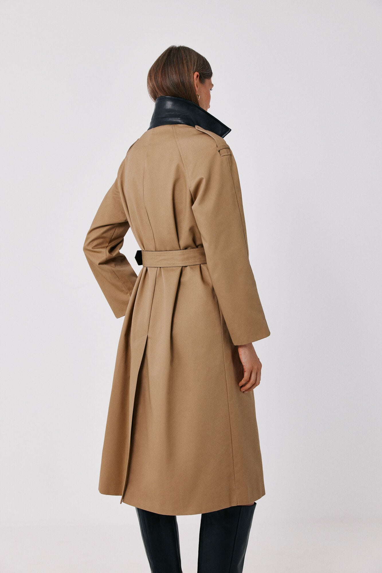 Cortefiel Long trench Beige