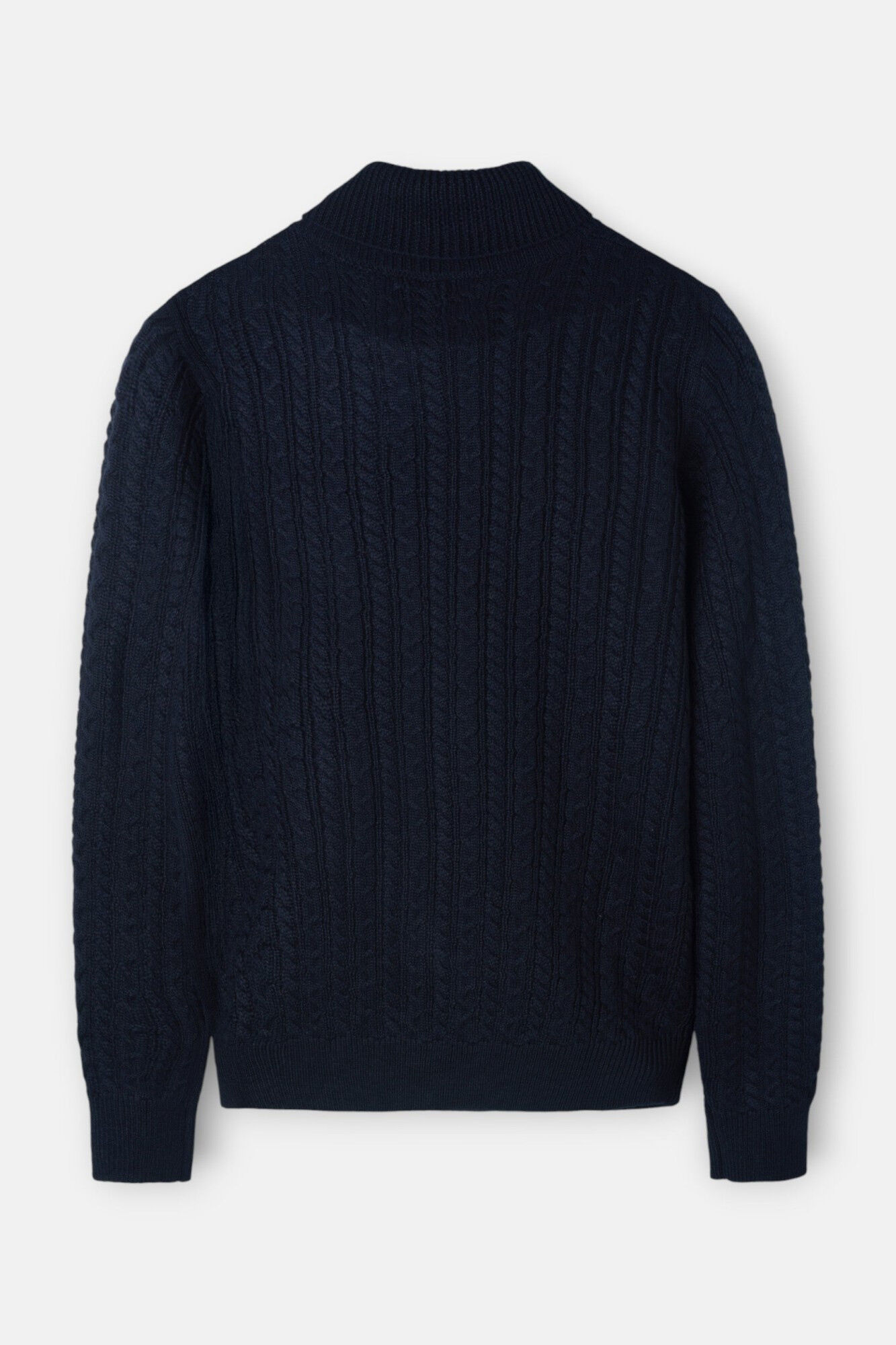 Silbon Camisola de gola com tric&ocirc; oitos Azul