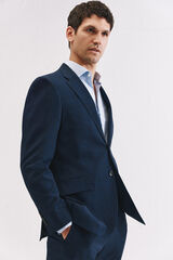Cortefiel Slim fit blue checkered blazer Blue
