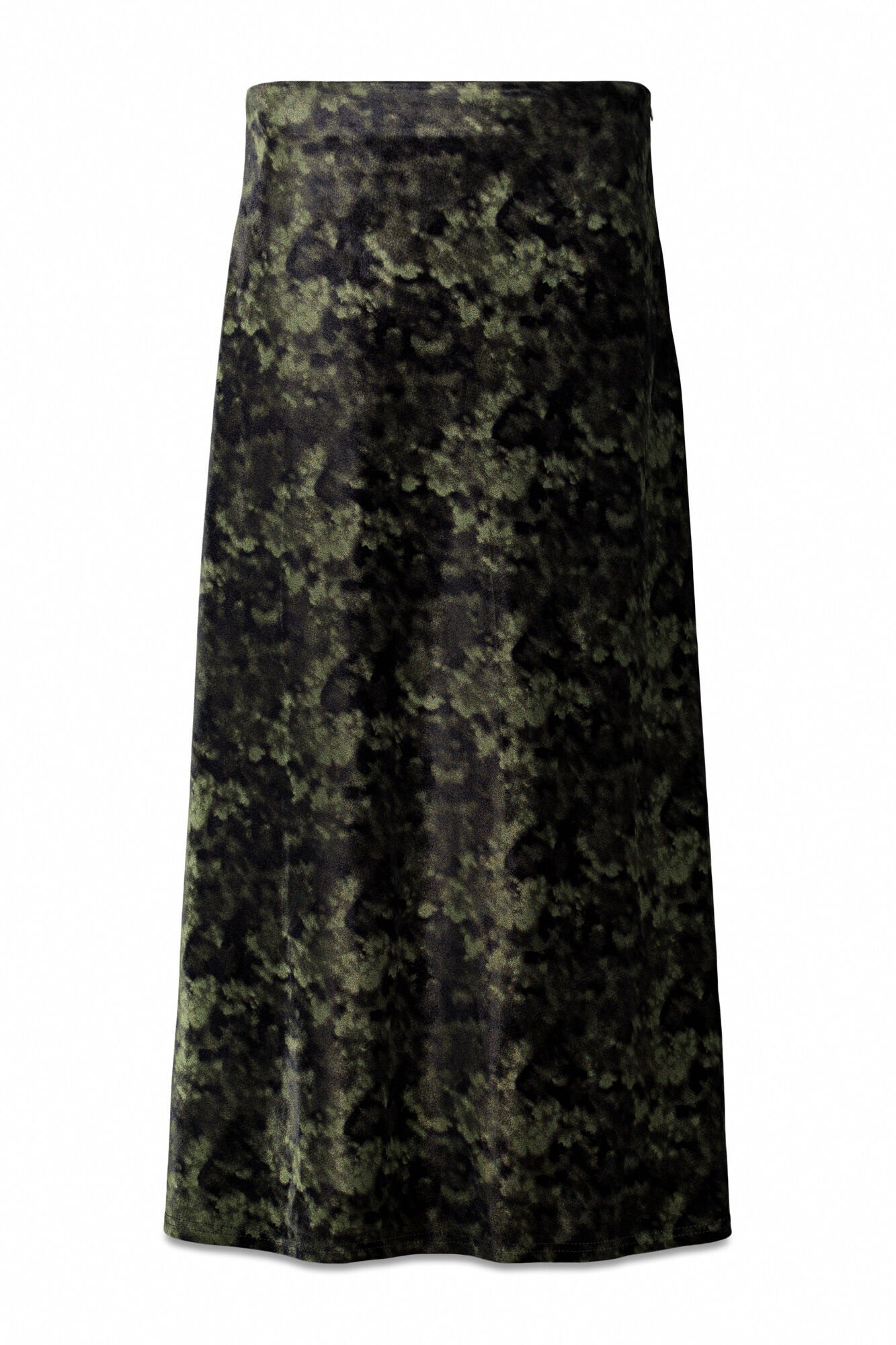 Slowlove Saia midi de veludo tie dye Preto