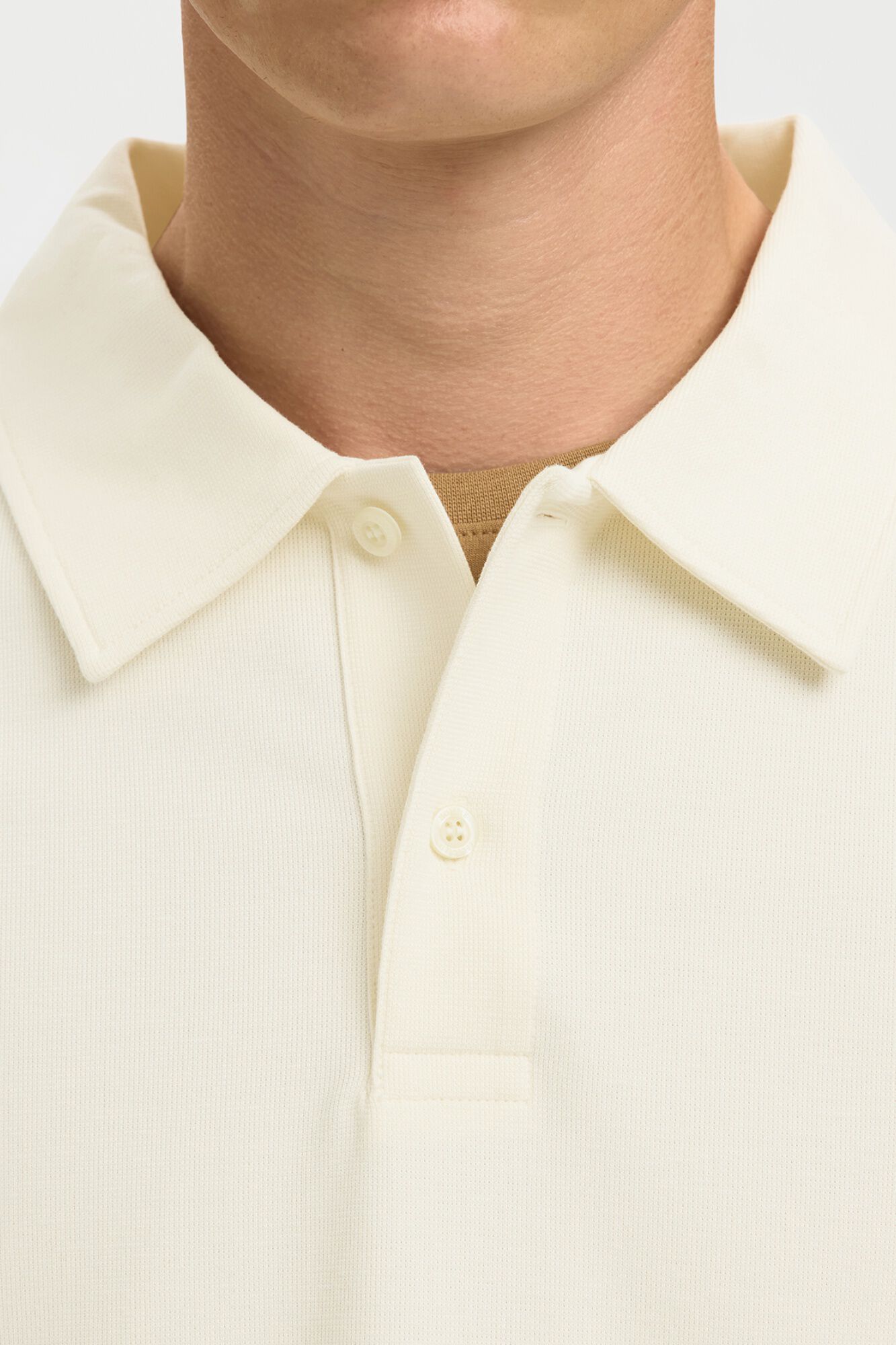 Selected Polo manga larga relax