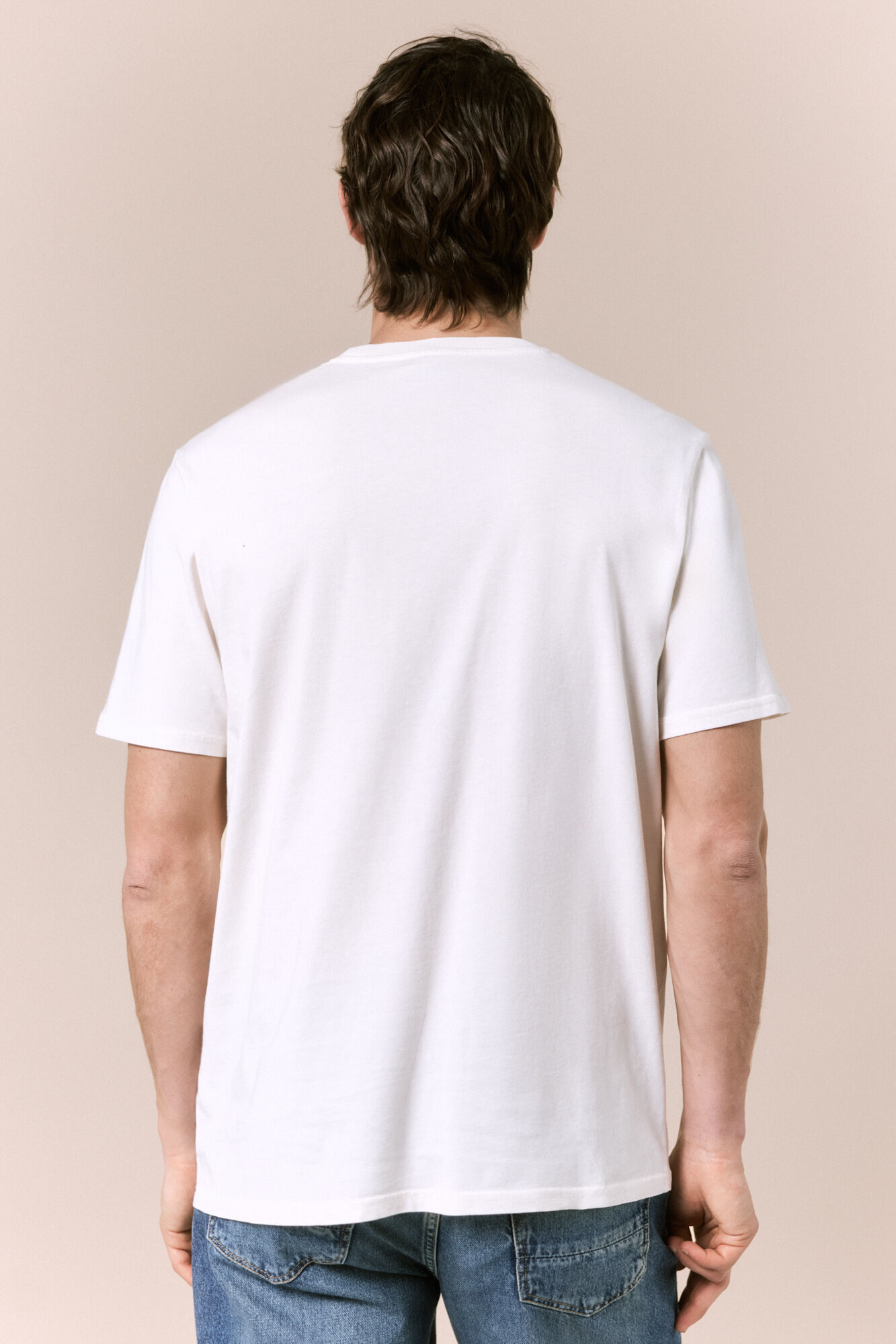 OOTO Camiseta b&aacute;sica lavada Beige