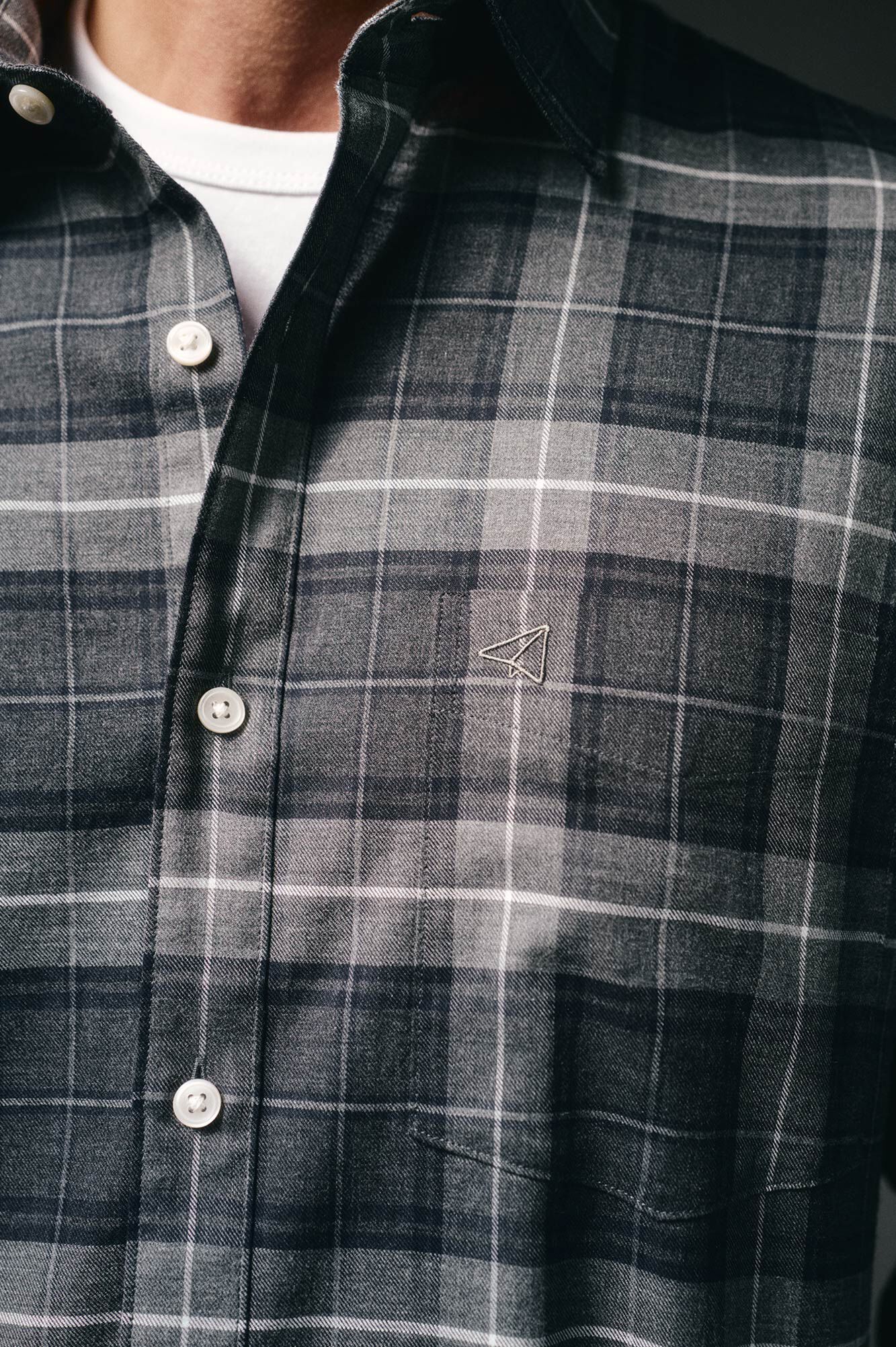 OOTO Camisa de flanela xadrez