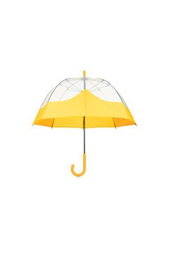 Cortefiel Clear bubble umbrella Yellow