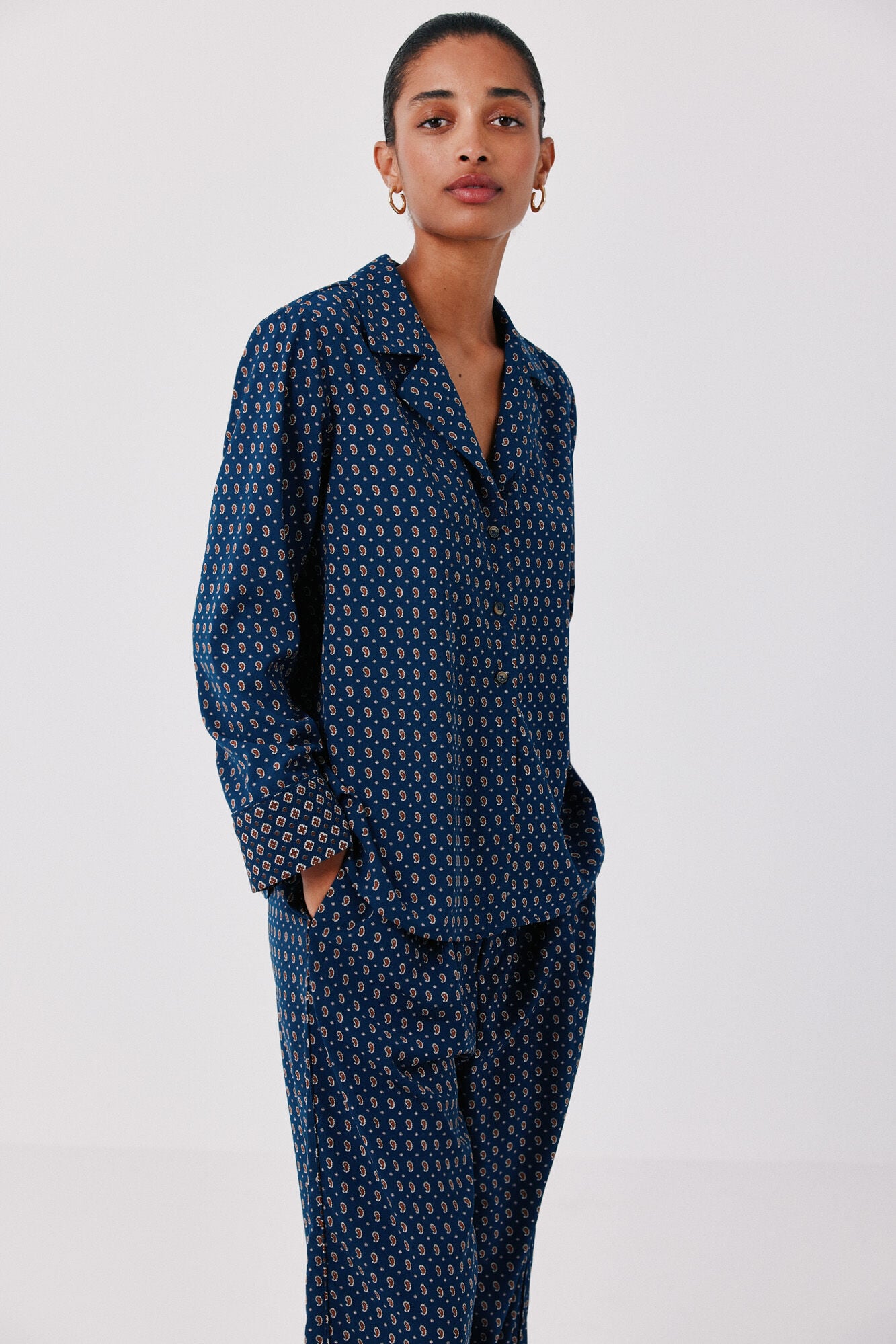 Cortefiel Printed pyjama shirt